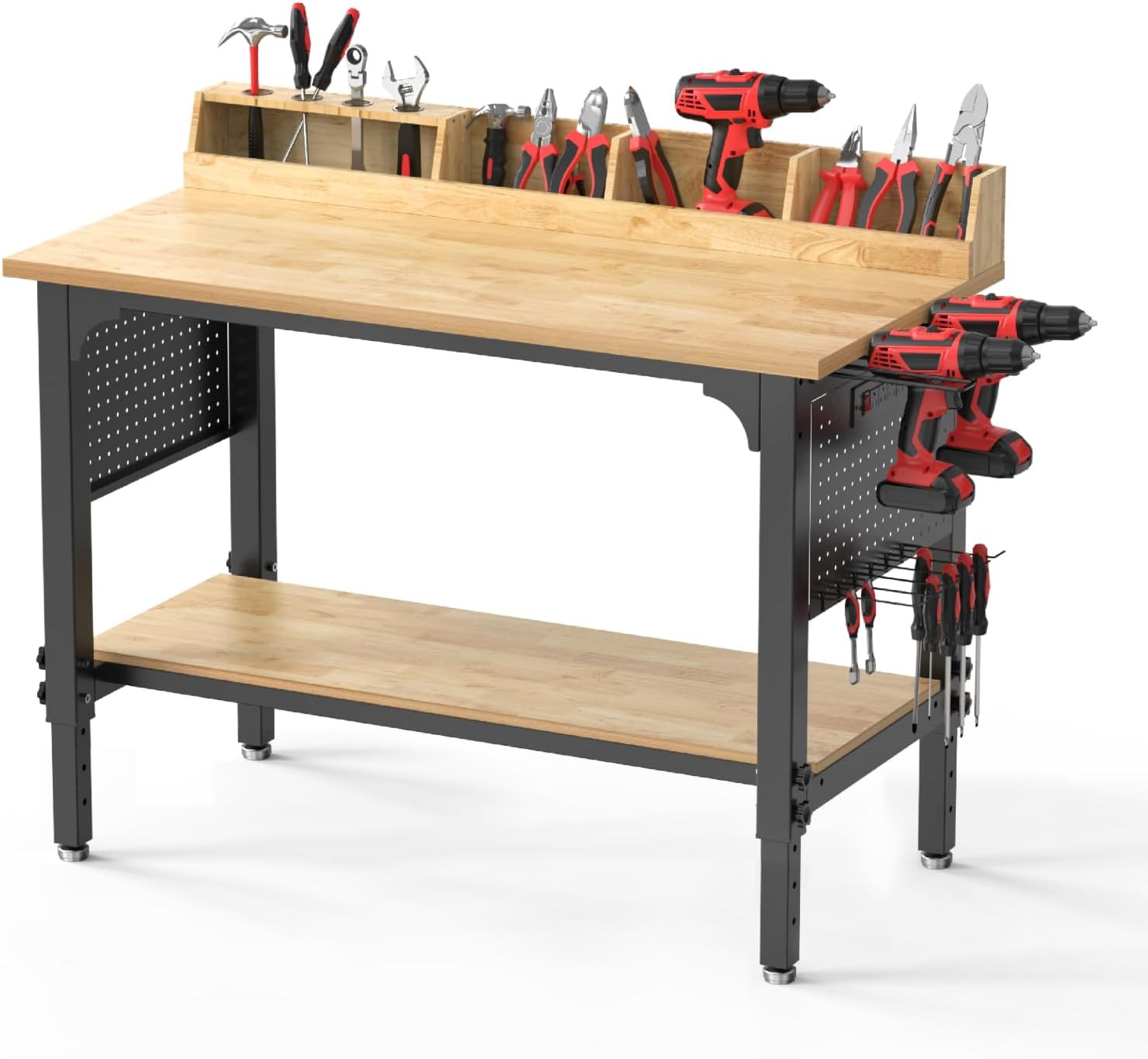 Northsky Heavy-Duty 48" Adjustable Height Workbench - 2200 LBS Capacity with Sto