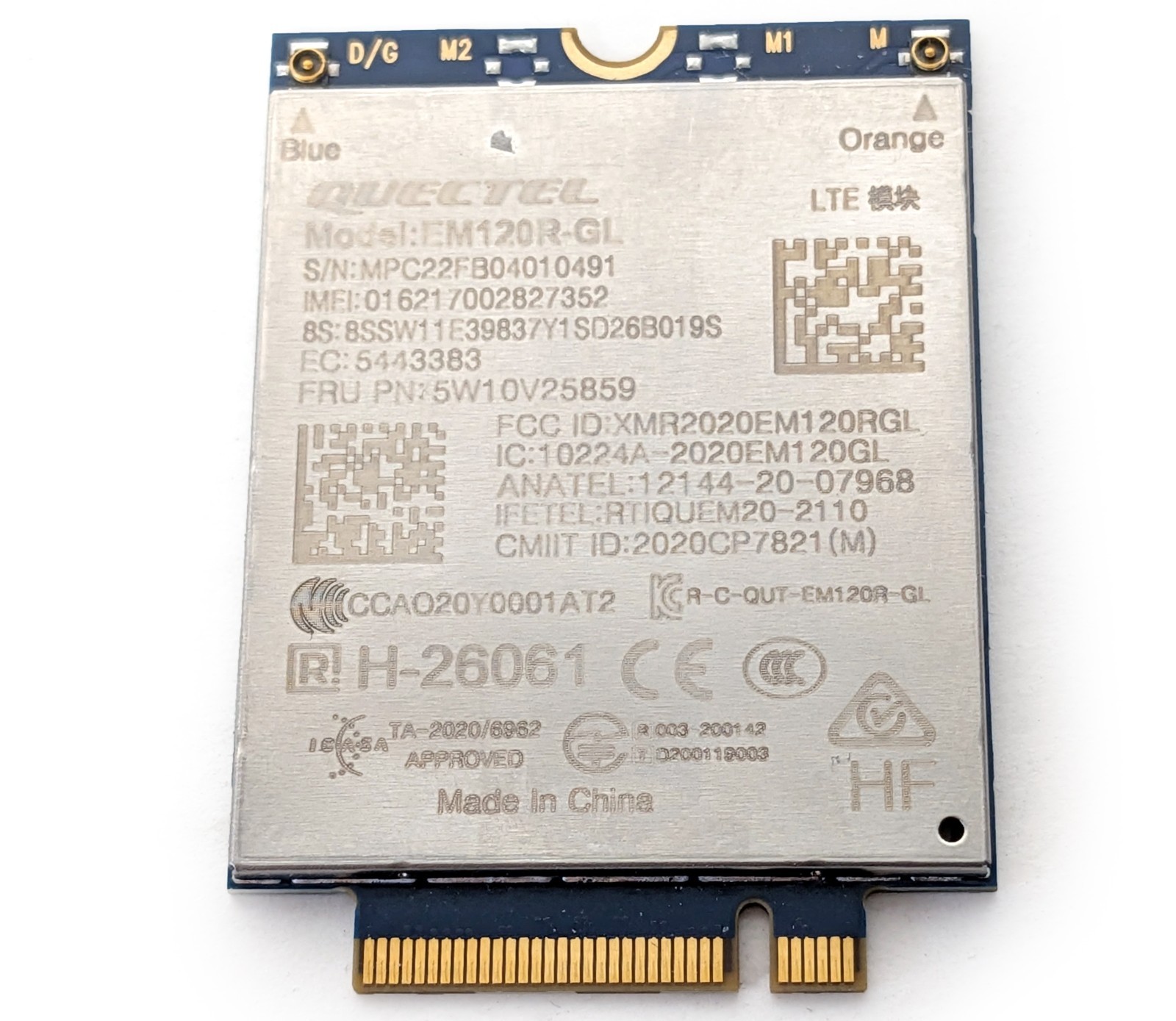 Quectel EM120R-GL Laptop LTE WWAN Card 5W10V25859