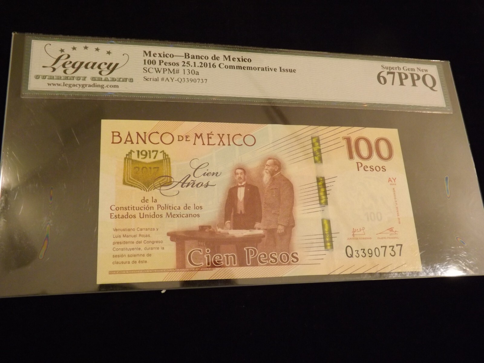 2016  100 Pesos  Banco De Mexico    PCGS  67 PPQ