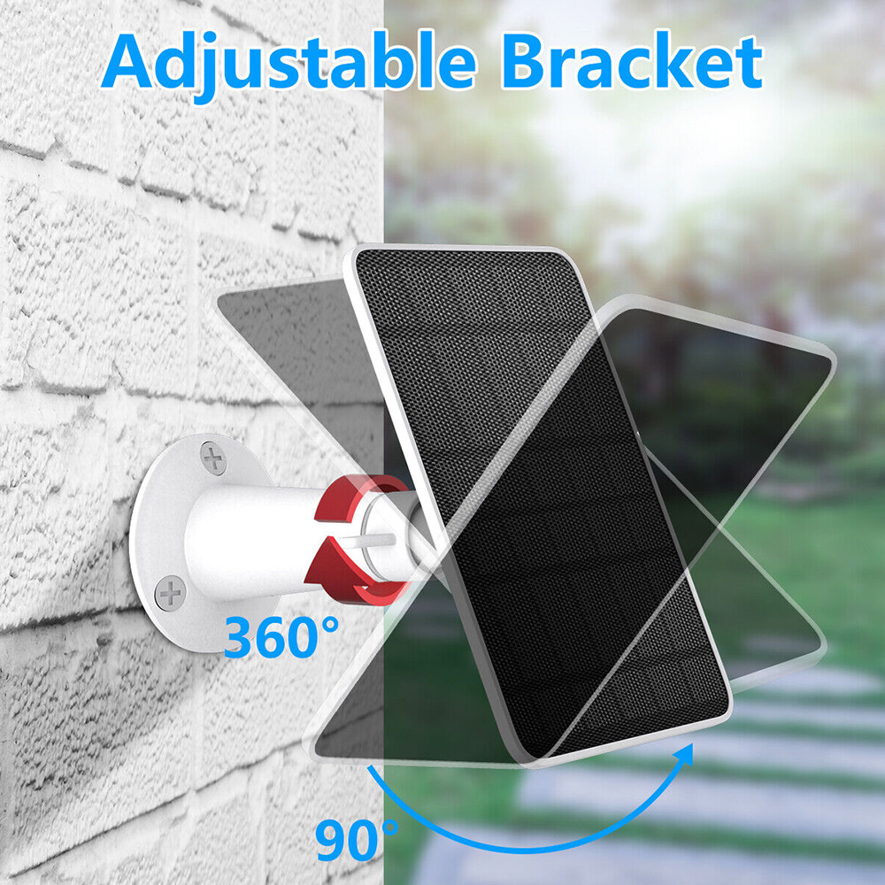 4W Solar Panel for Eufy Eufycam Cam E/2C/E/2 Pro Wall Mount W/ 9.8ft Power Cable
