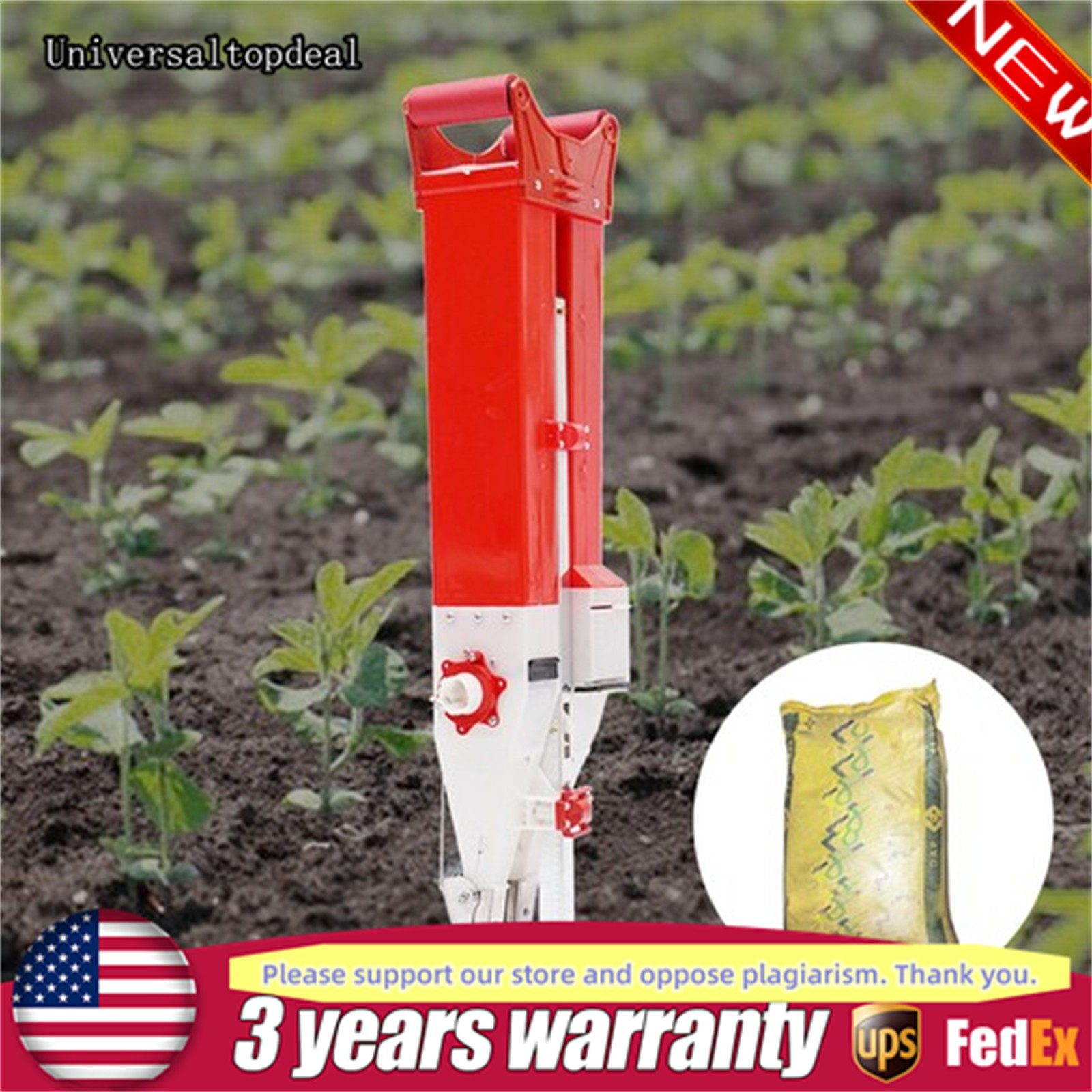 Hand-Held Applicator Fertilizer Corn Peanut Seed Seeder Garden Planter Tool NEW