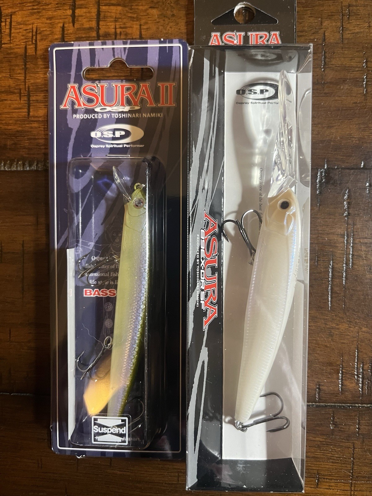 (Lot of 2) OSP O.S.P. ASURA II SP/Asura 89EX-DR SF JERKBAITS *NEW*