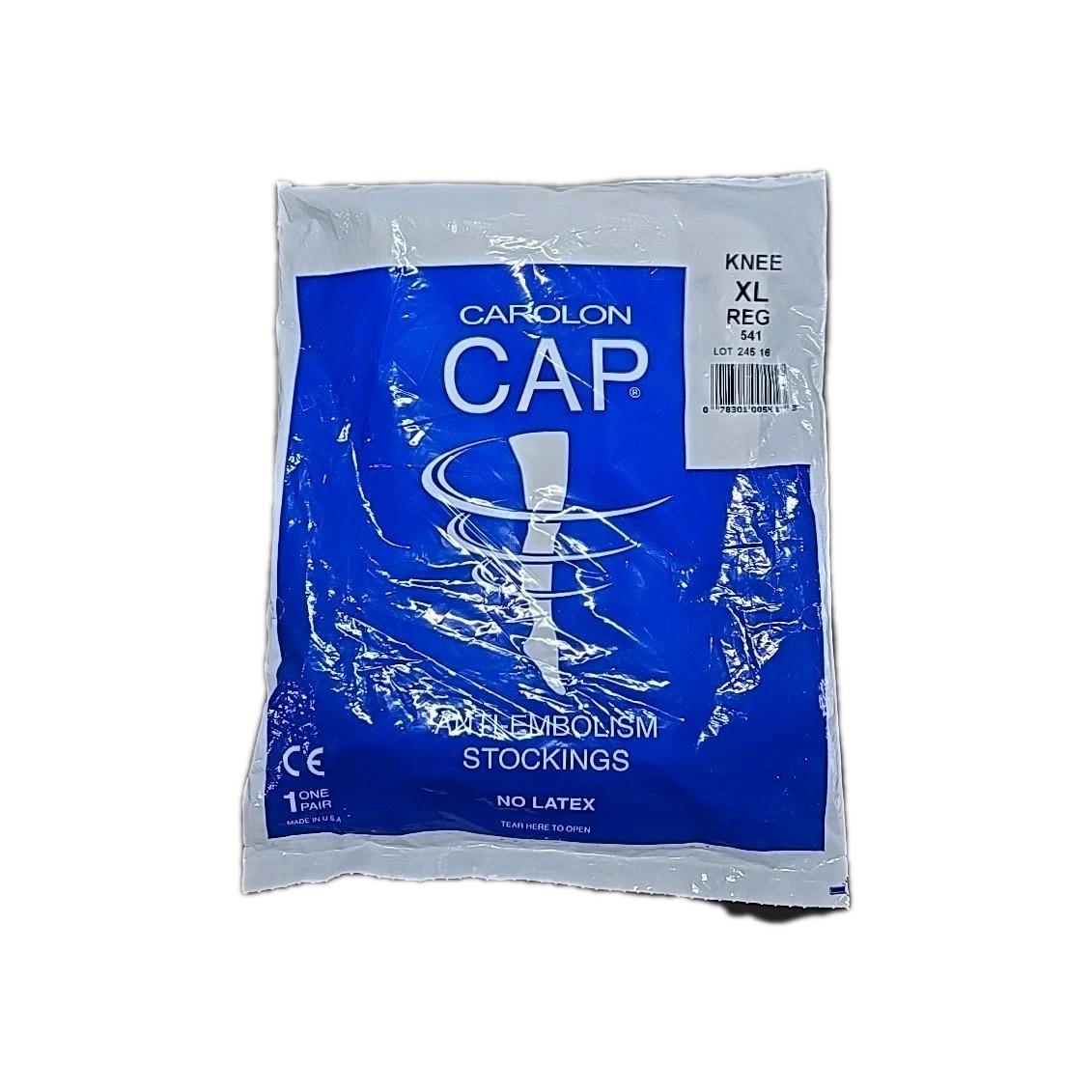 Carolon Cap 541 Anti-Embolism Stocking XL Knee Length No Latex