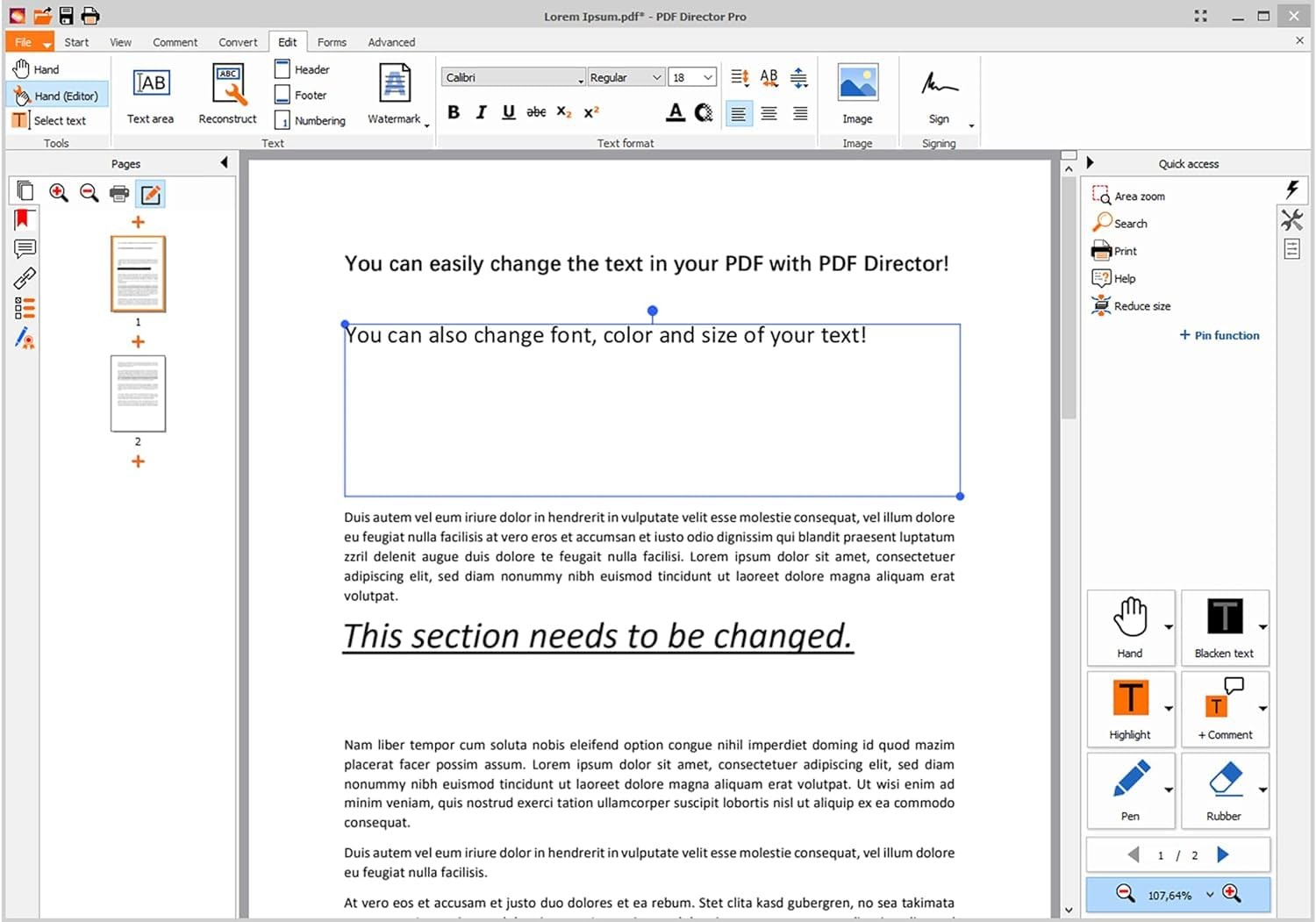 PDF Director 2 Plus - Edit, Create, Scan and Convert PDFs - with Win 11, 10, ...