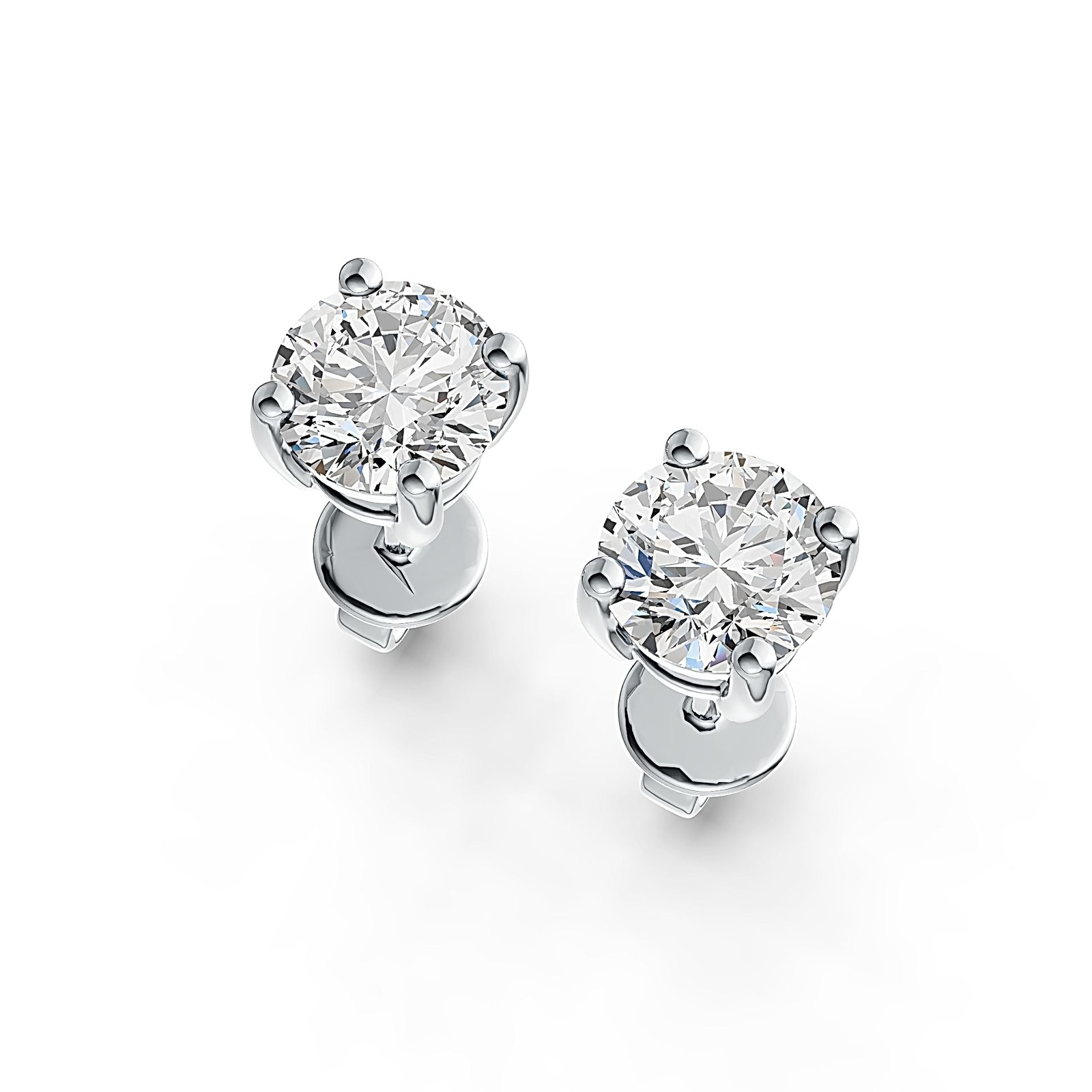 Sterling Silver Semi Mount Earrings Setting Round RD 6x6mm Stud