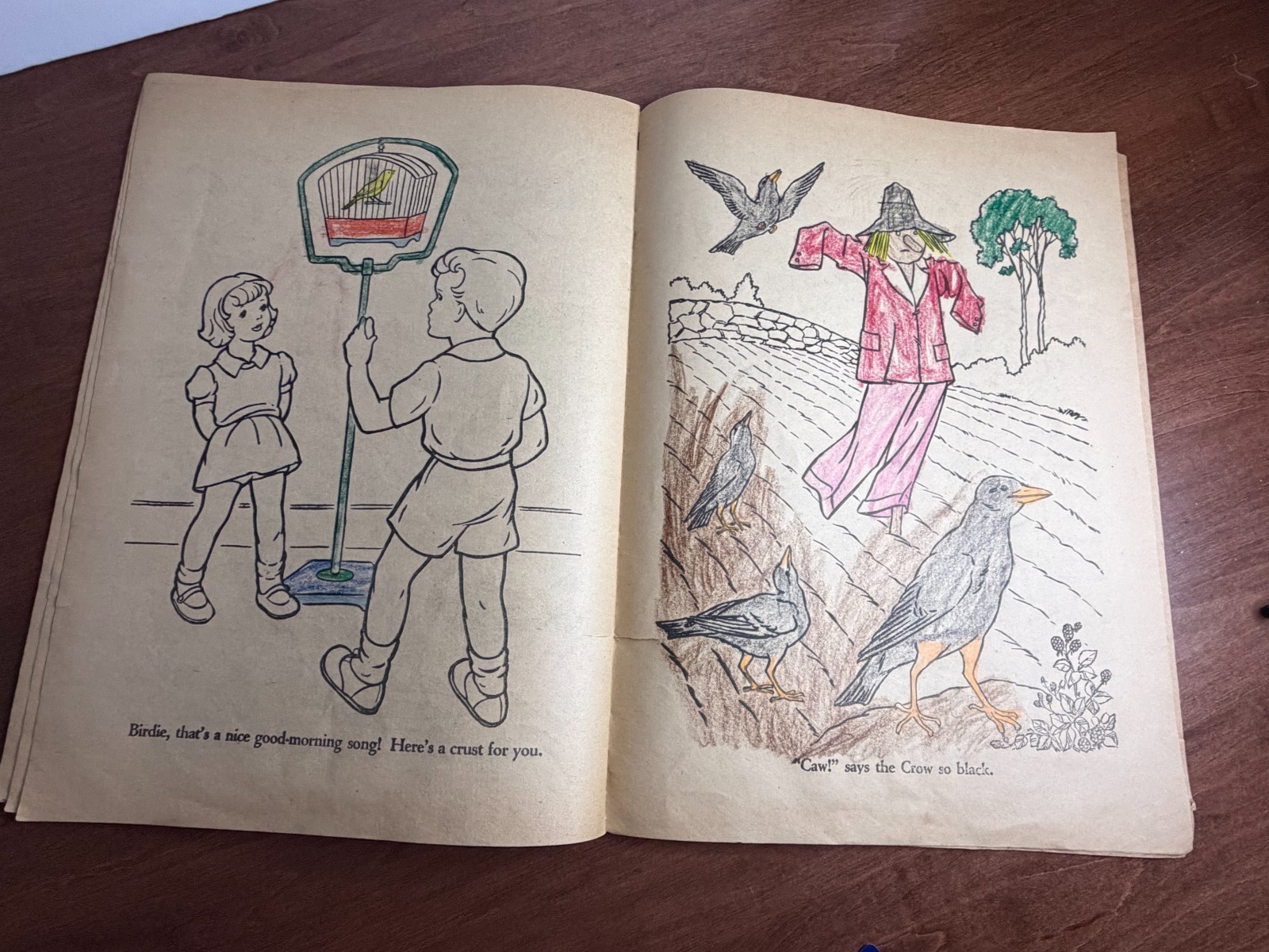 1960's Large Wise Owl Coloring book. (Q)