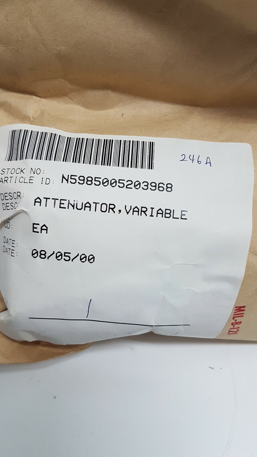 5985005203968 ATTENUATOR,VARIABLE 8122S