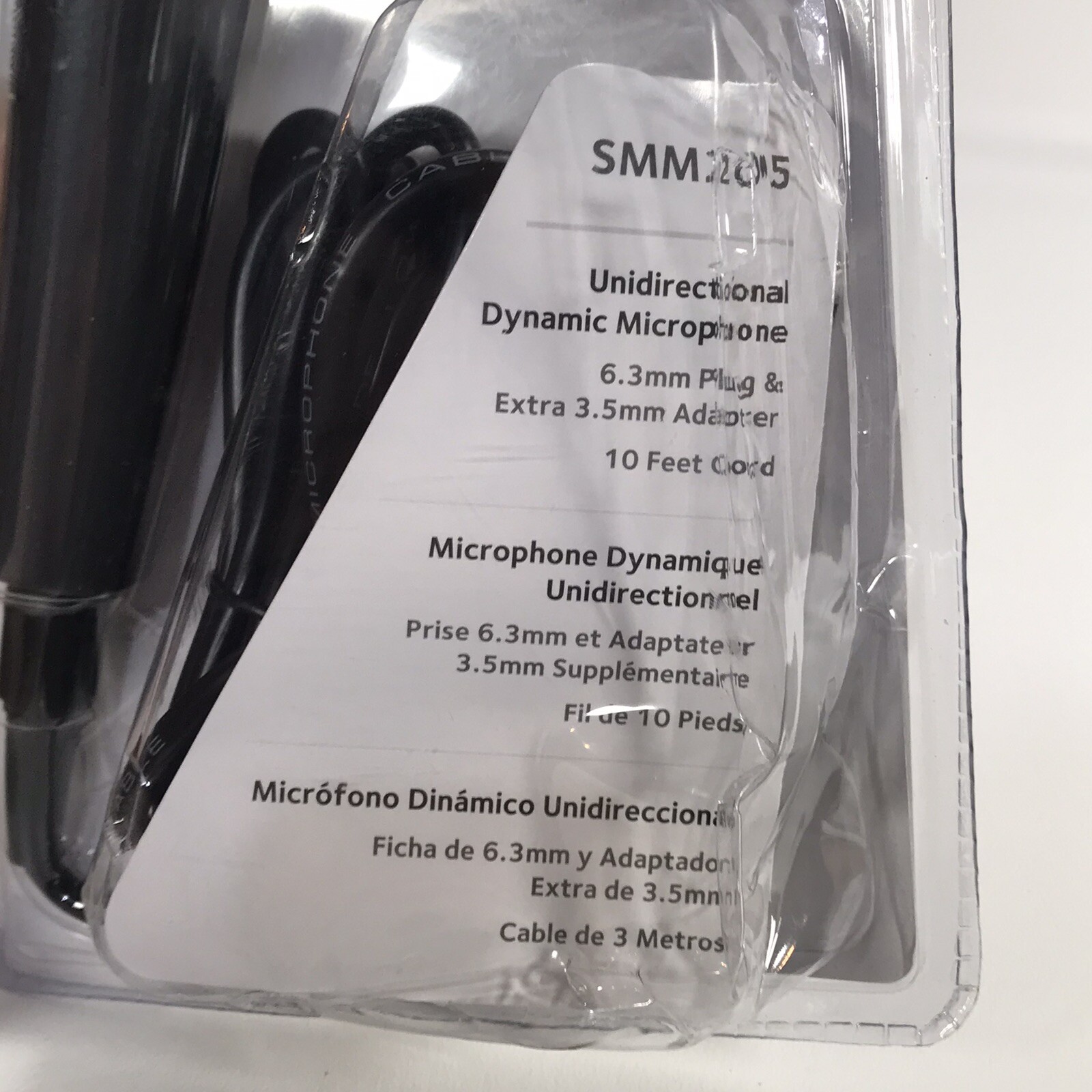 Singing Machine Karaoke Unidirectional Dynamic Microphone w/ 10 Ft. Cord NEW