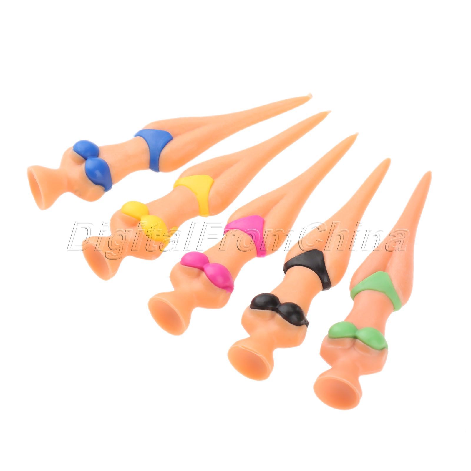 6Pcs Convenient Type Sports Golf Tees Golf Play Tees Can Be Golf Pitch Fork Tool