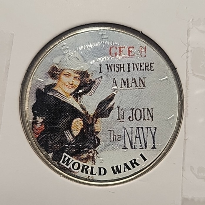 Colorized Kennedy World War 1 Free Shipping