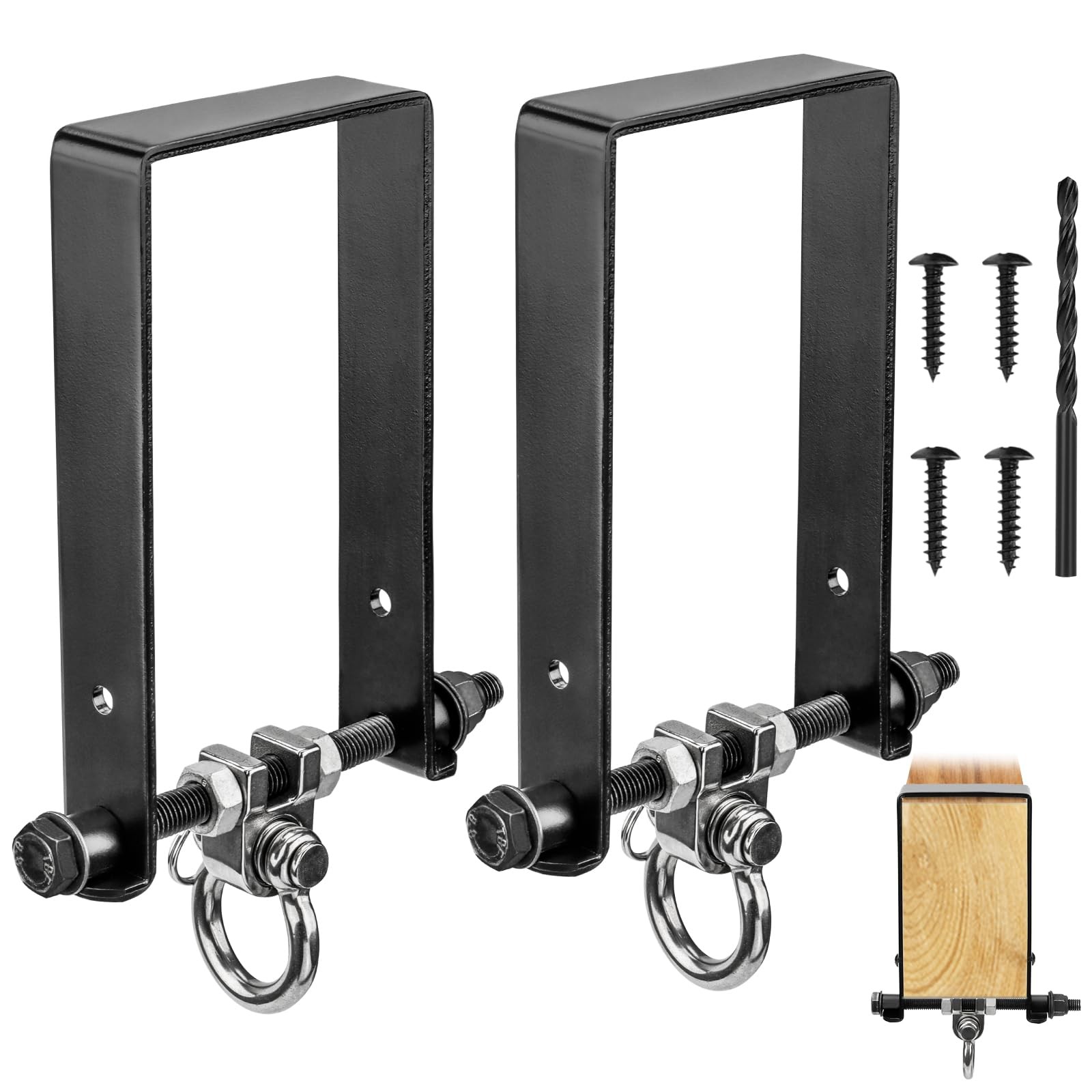 Heavy Duty Swing Hangers, Wooden 180° Swing Set Accessories Hammock Capacity ...