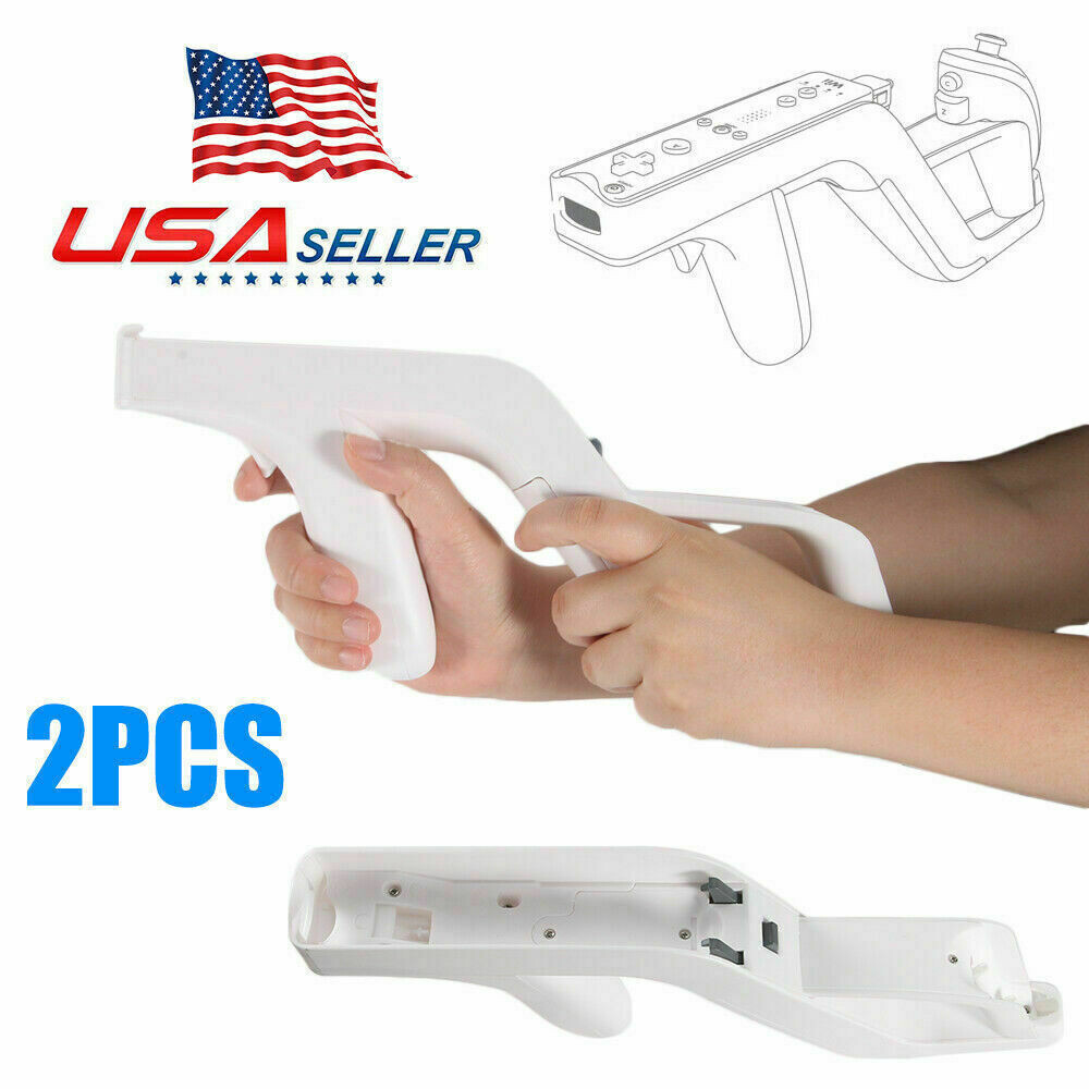 2x Zapper Gun for Nintendo Wii Wireless Blaster Remote Control Shooter