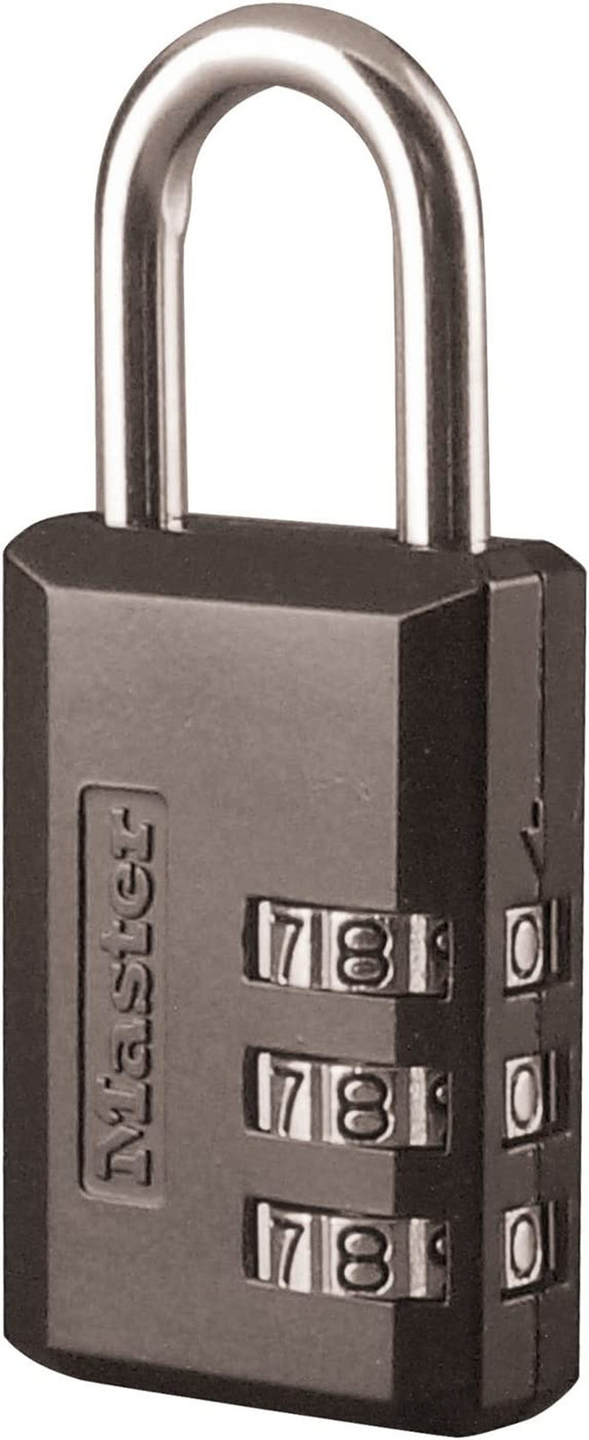 Master Lock Black Combination Padlock, Indoor Gym Locker Lock with Customizable