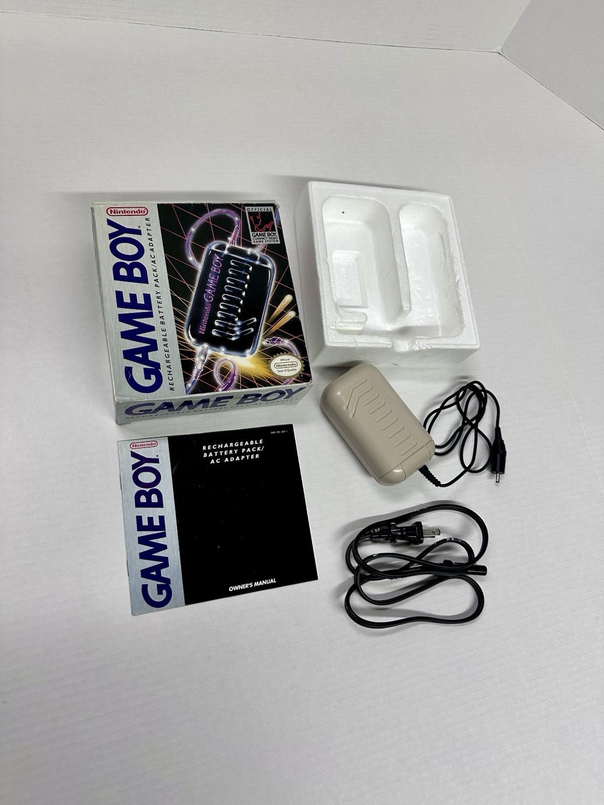 Original Nintendo Game Boy Rechargeable Battery Pack AC Adapter Works Offici OEM