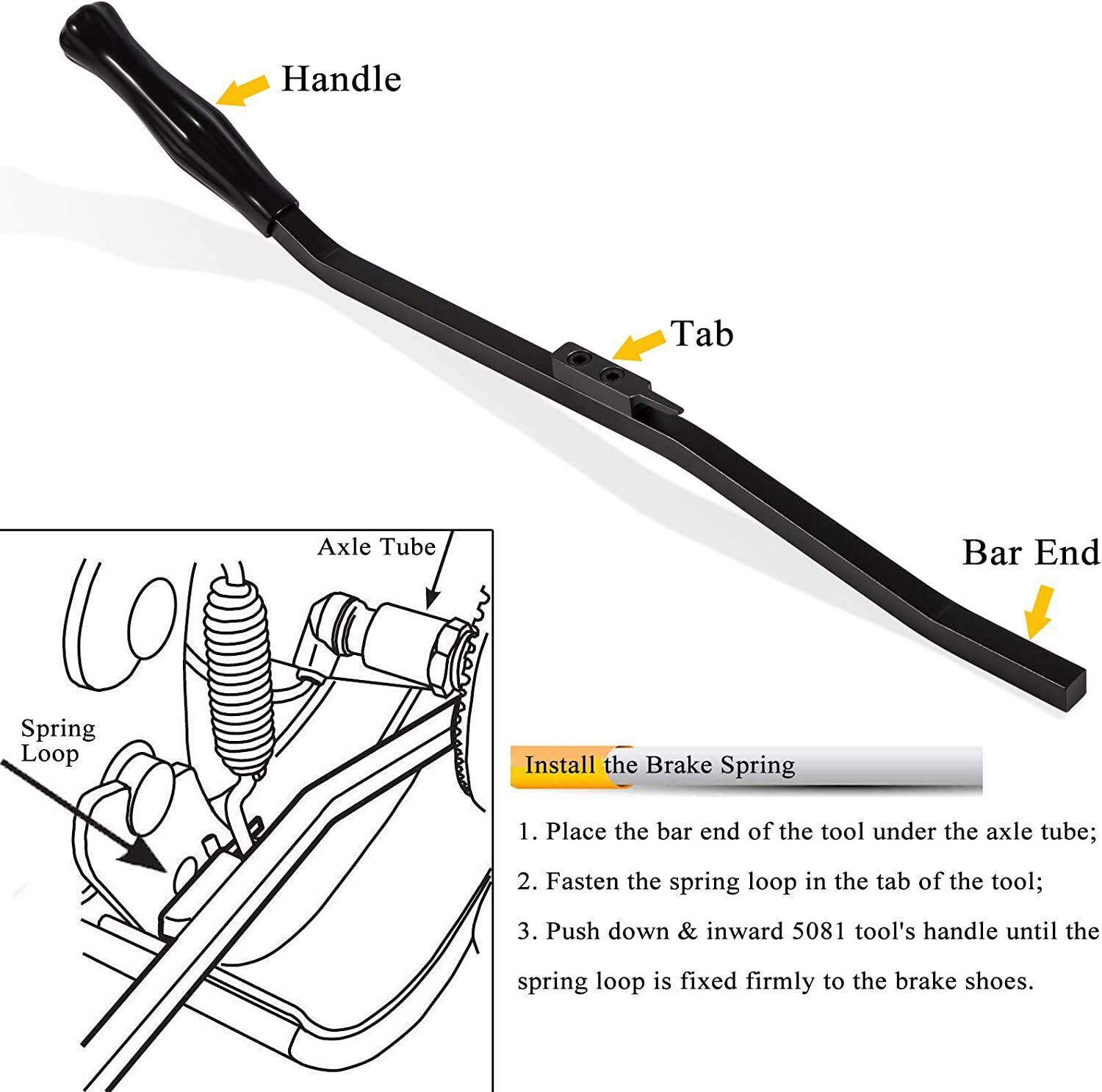 OTC5081 S-Cam Air Brake Spring Tool For Heavy Duty Tractors Trailers Semi-Truck✈