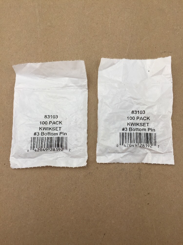 200 New Genuine OEM Kwikset Rekey Bottom Pins #3 Locksmith Rekeying Pin ShipsFRE
