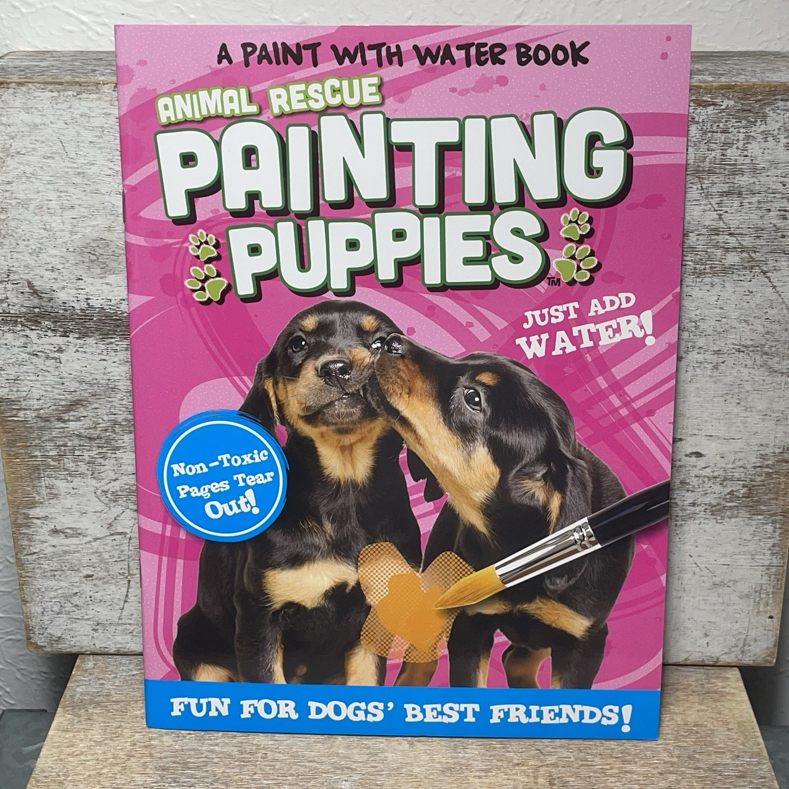Animal Rescue Painting Puppies Just Add Water Non-Toxic Pager Tear Out Brand New