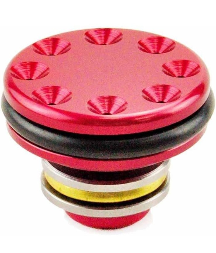AOLS Piston Head Aluminum Precision CNC Machined - Red