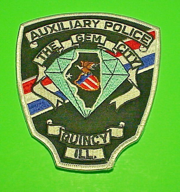 QUINCY  ILLINOIS  IL    5 1/8"  ( AUXILIARY )  POLICE PATCH  FREE SHIPPING!!!