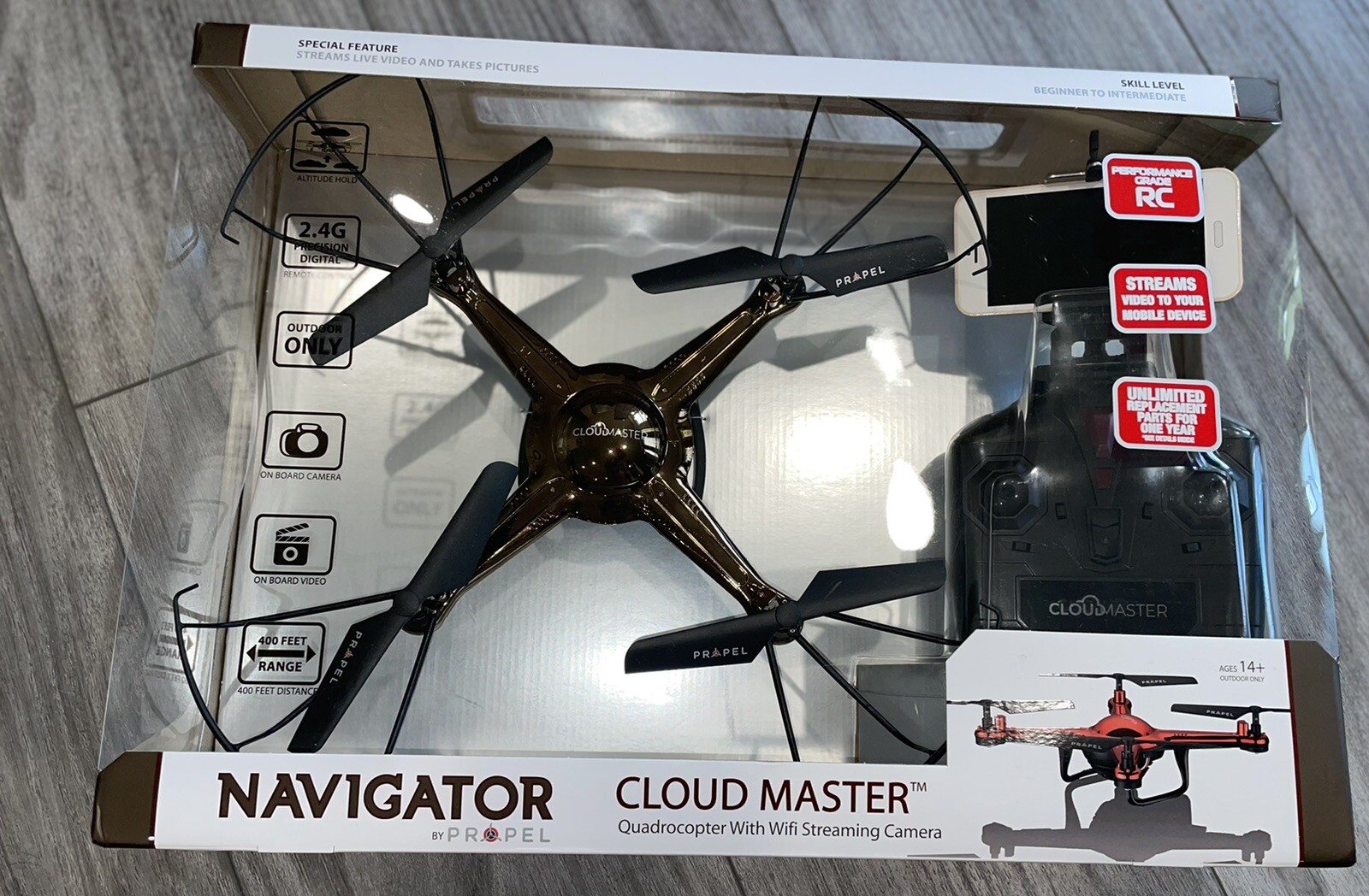 Propel Navigator CLOUD MASTER™ Drone Quadrocopter Wifi Streaming Camera NV-3812
