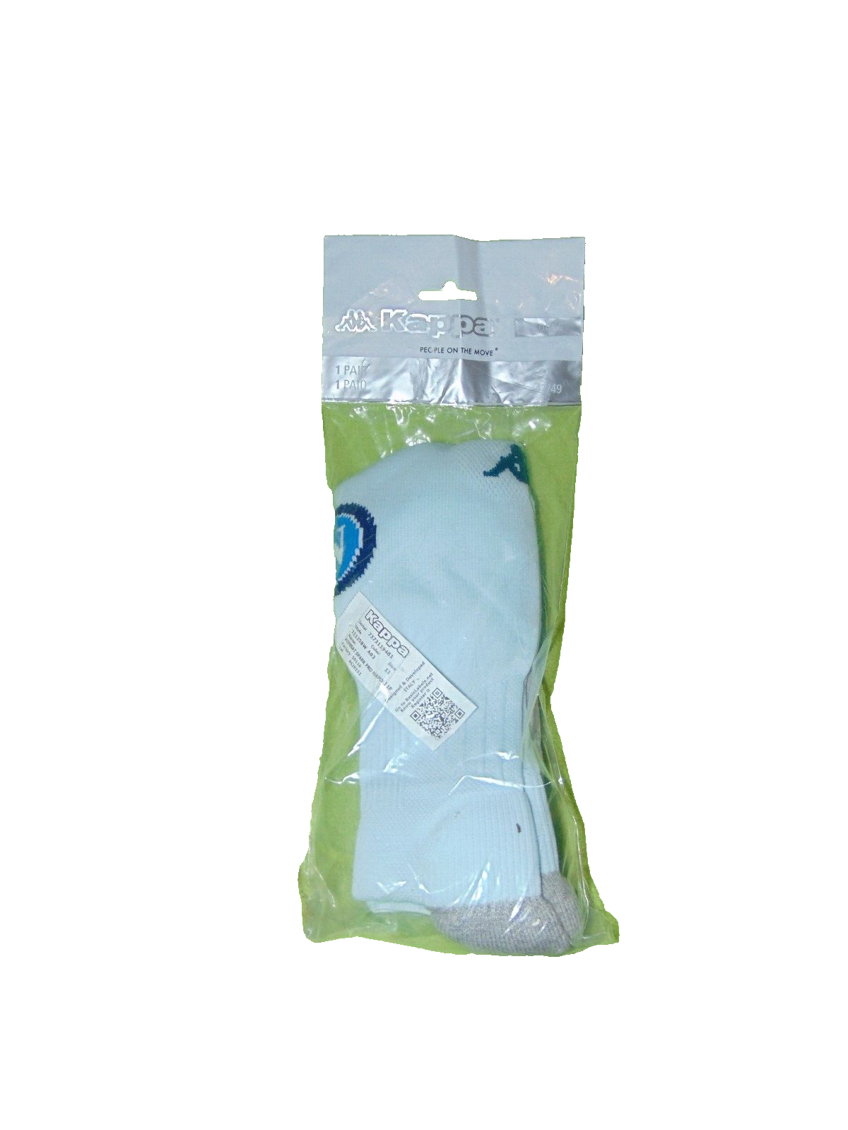 Kappa Spark Napoli Socks 1 Pair Size 11 New Azure Pale Green