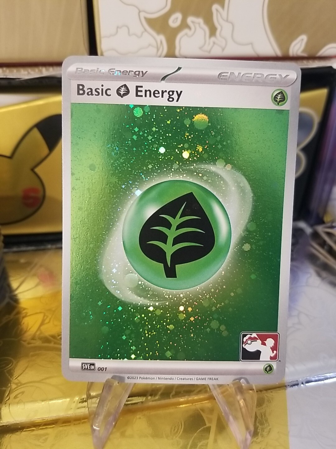 Grass Energy Holo Prize Pack Series Promo Series 4 5 Pokemon Card NM/LP SVE 001