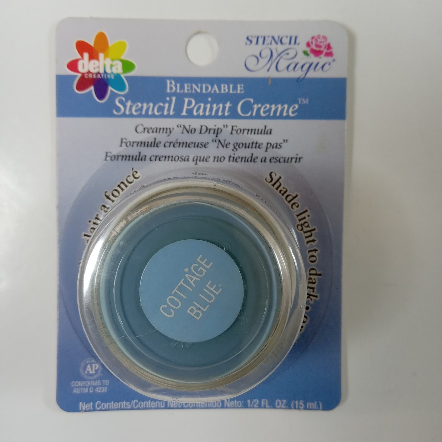 Delta Creative Stencil Magic Cottage Blue Paint Creme 1/2 oz