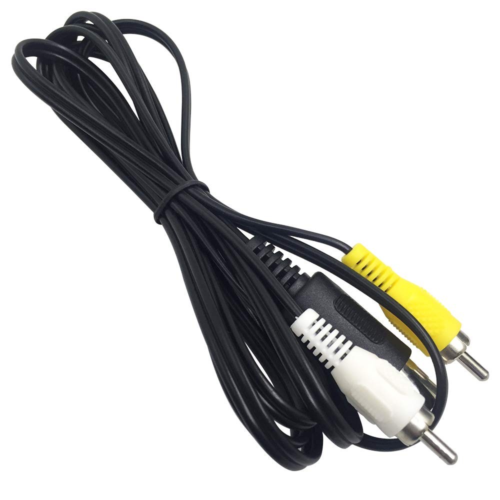 AFUNTA 6 Feet Standard AV Cable RCA Connection Cord Compatible Sega Black