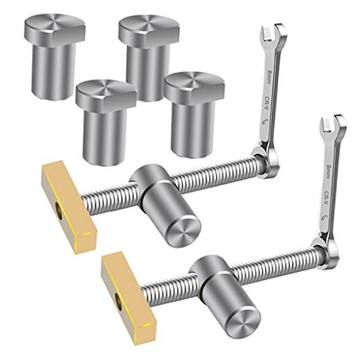 PCS 3/4 Inch Bench Dog Clamps, Woodworking Clamps with 4 Bench Dogs, CNC 2