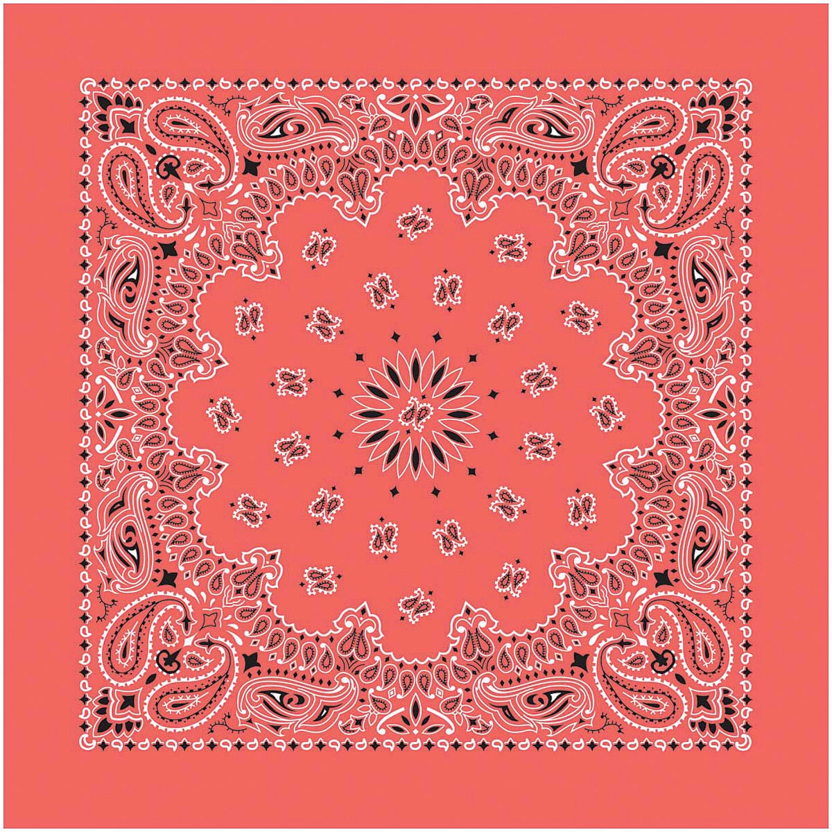 Carolina Manuf USA Paisley Bandanas - Honeysuckle Design
