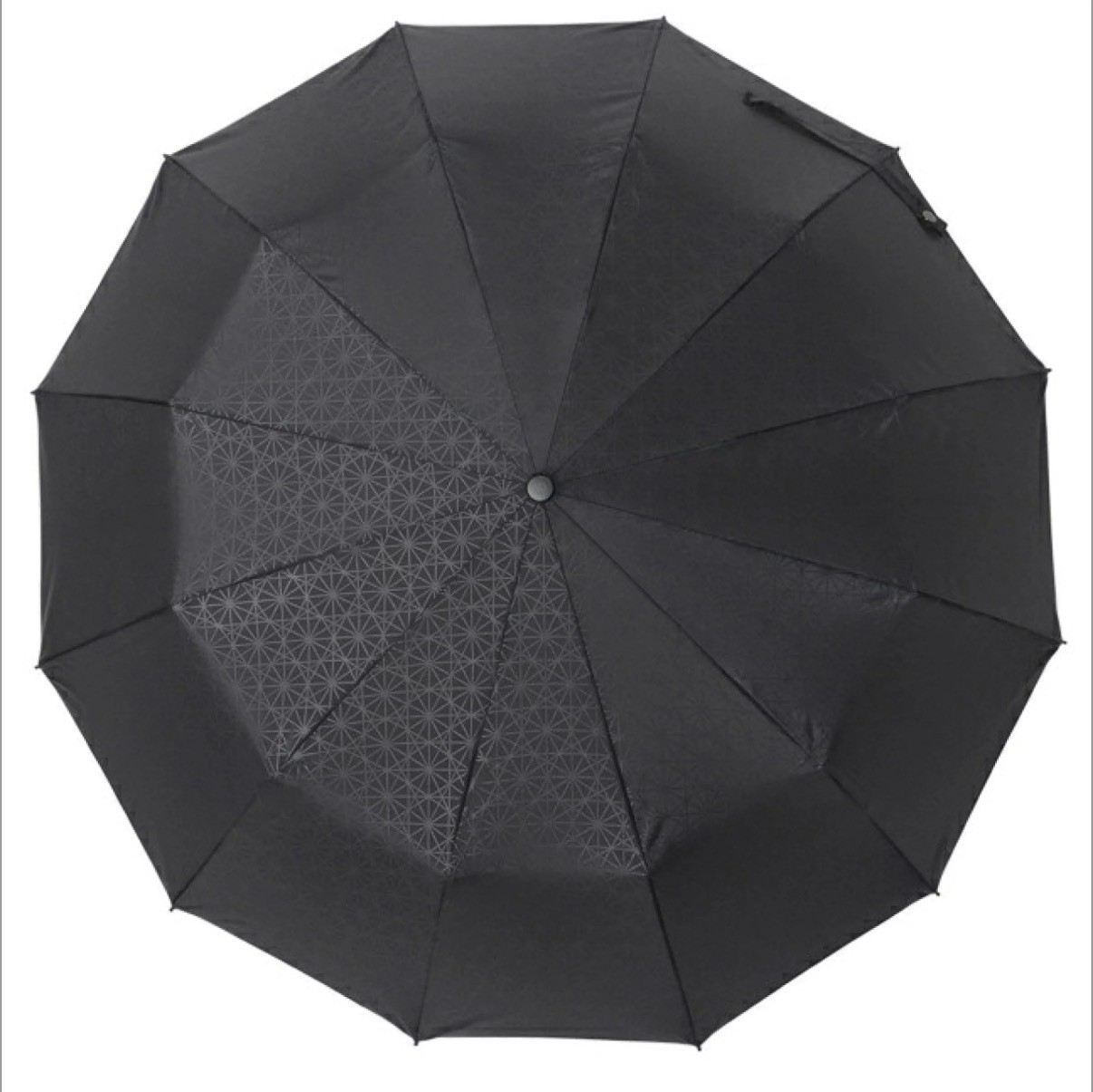 NEW mabu Edo Lightweight 12 Rib Folding Umbrella Black UV Rain Sun Japan