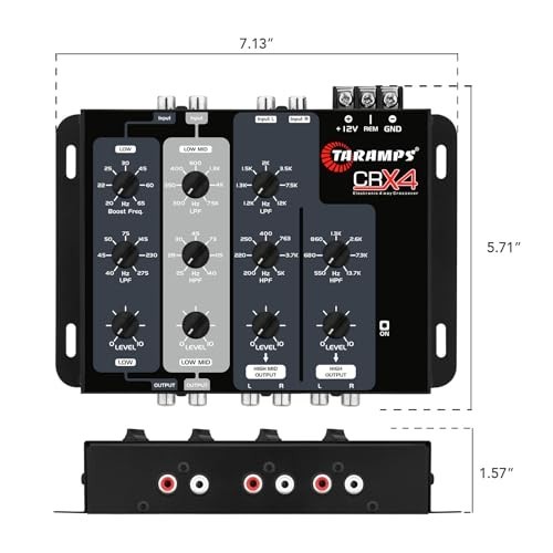 Crx4 Electronic 4 Way Crossover Rca Channels 8 Volts Rms Car Audio Processor St