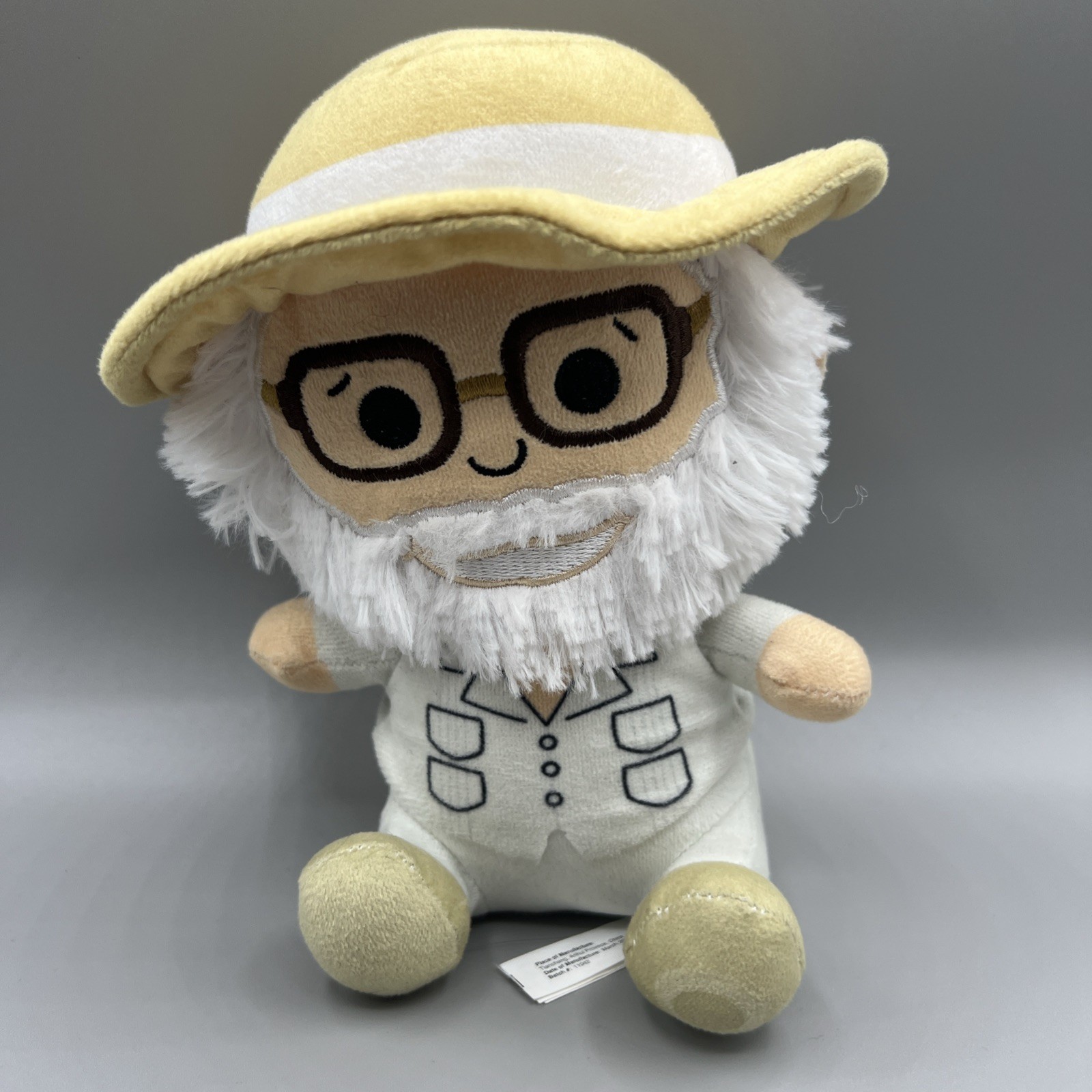 Dr. John Hammond Jurassic Park 6" Plush Toy Factory Sitting Smiling Toy Cute