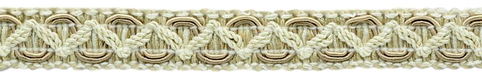 Scroll Gimp Braid Trim, Color# W01 - Fossil Ivory [Sold By The Yard]