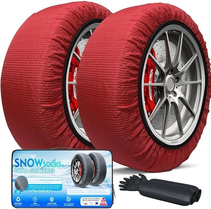 New Snow Socks for Tires, Snow Socks Snow for Car SUV Pickup Easy to Use, Size M