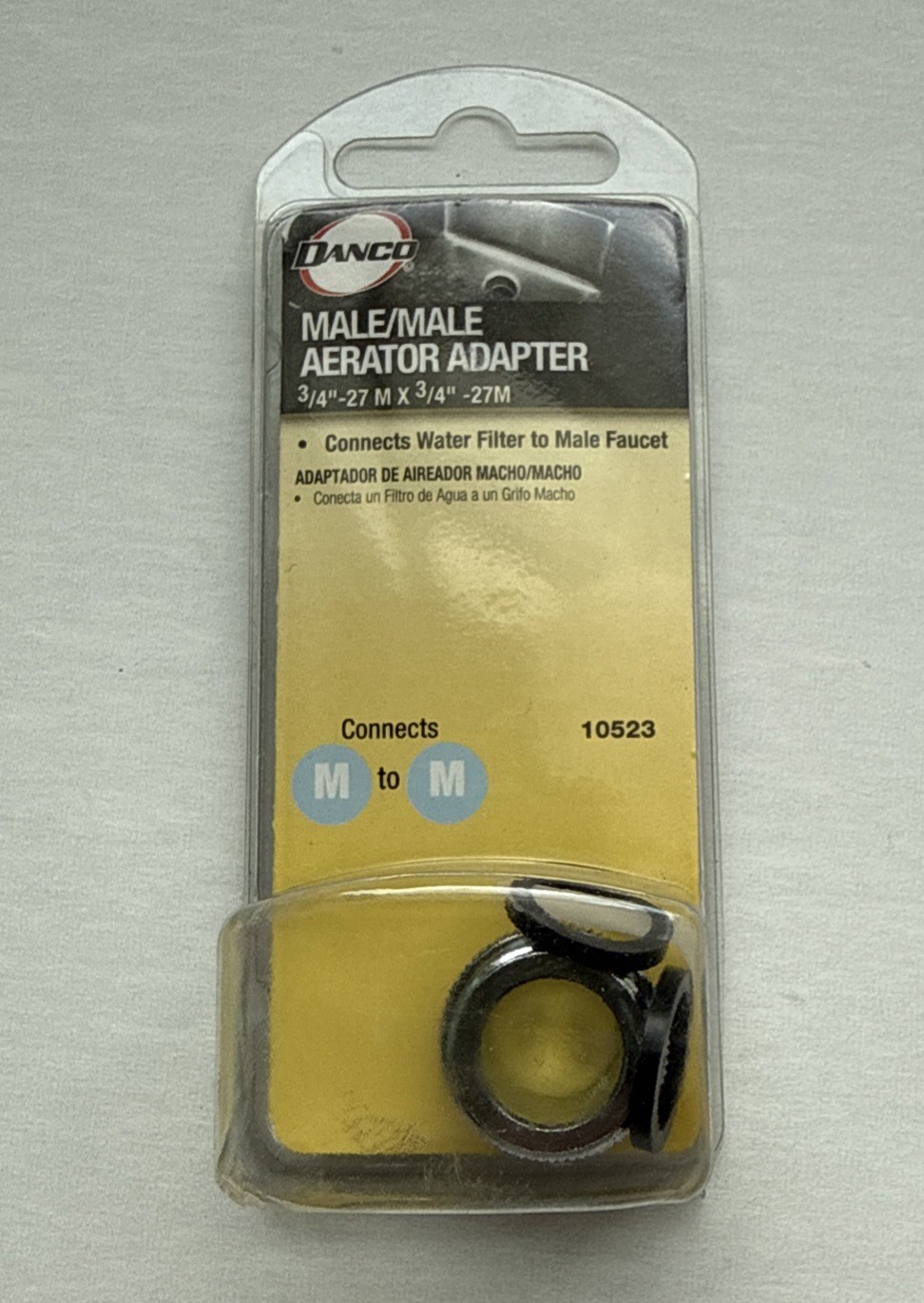 10523 DANCO MALE/MALE AERATOR ADAPTER 3/4"-27 X 3/4"-27M