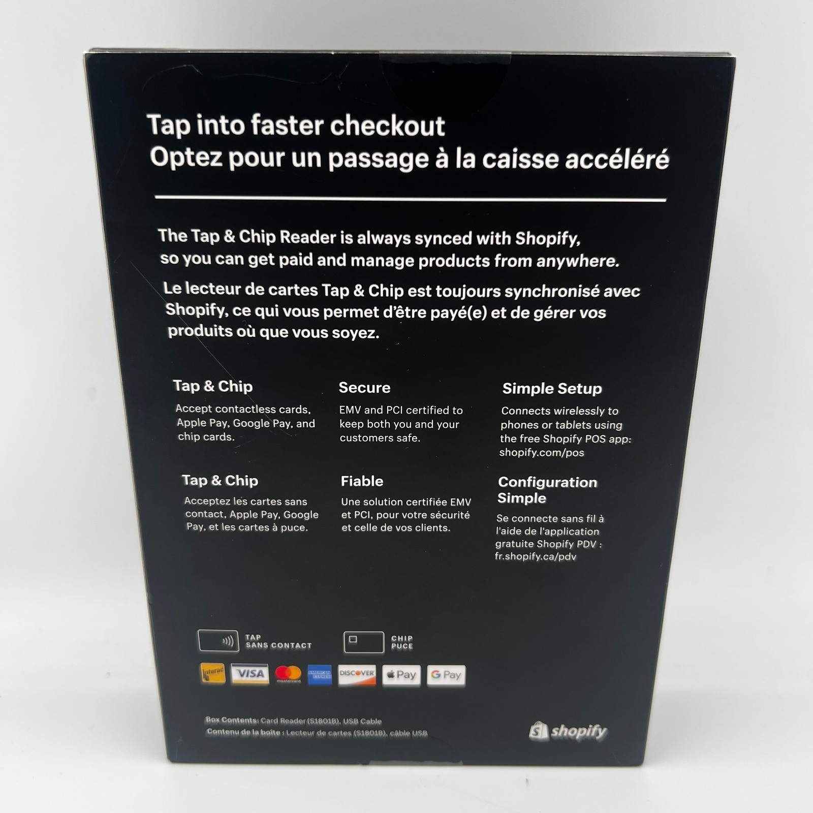 Shopify Tap & Chip Card Reader S1801B POS Payments Reader New Sealed