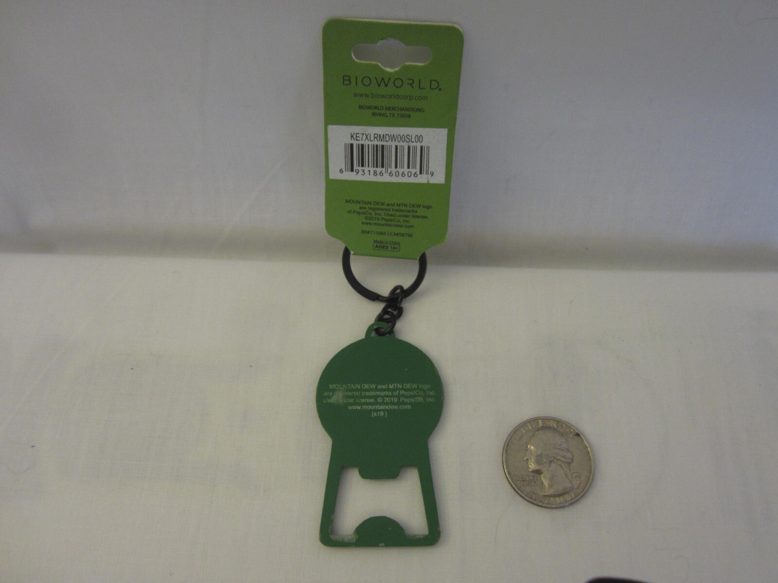 Mountain Dew Bottle Keychain Opener NEW With Tag