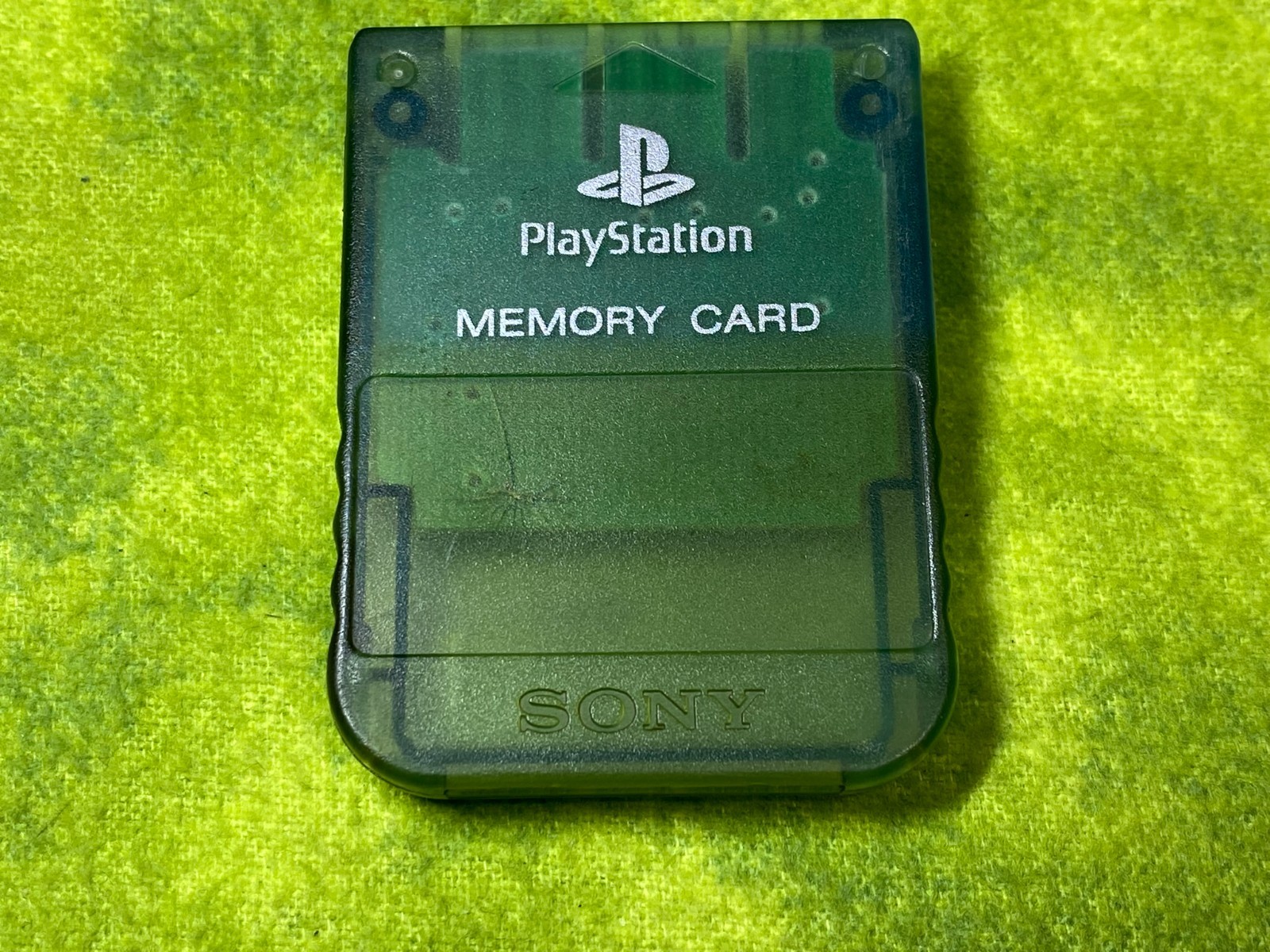 Official SONY PlayStation 1 Memory Card PS1 Console Clear Teal Green SCPH 1020