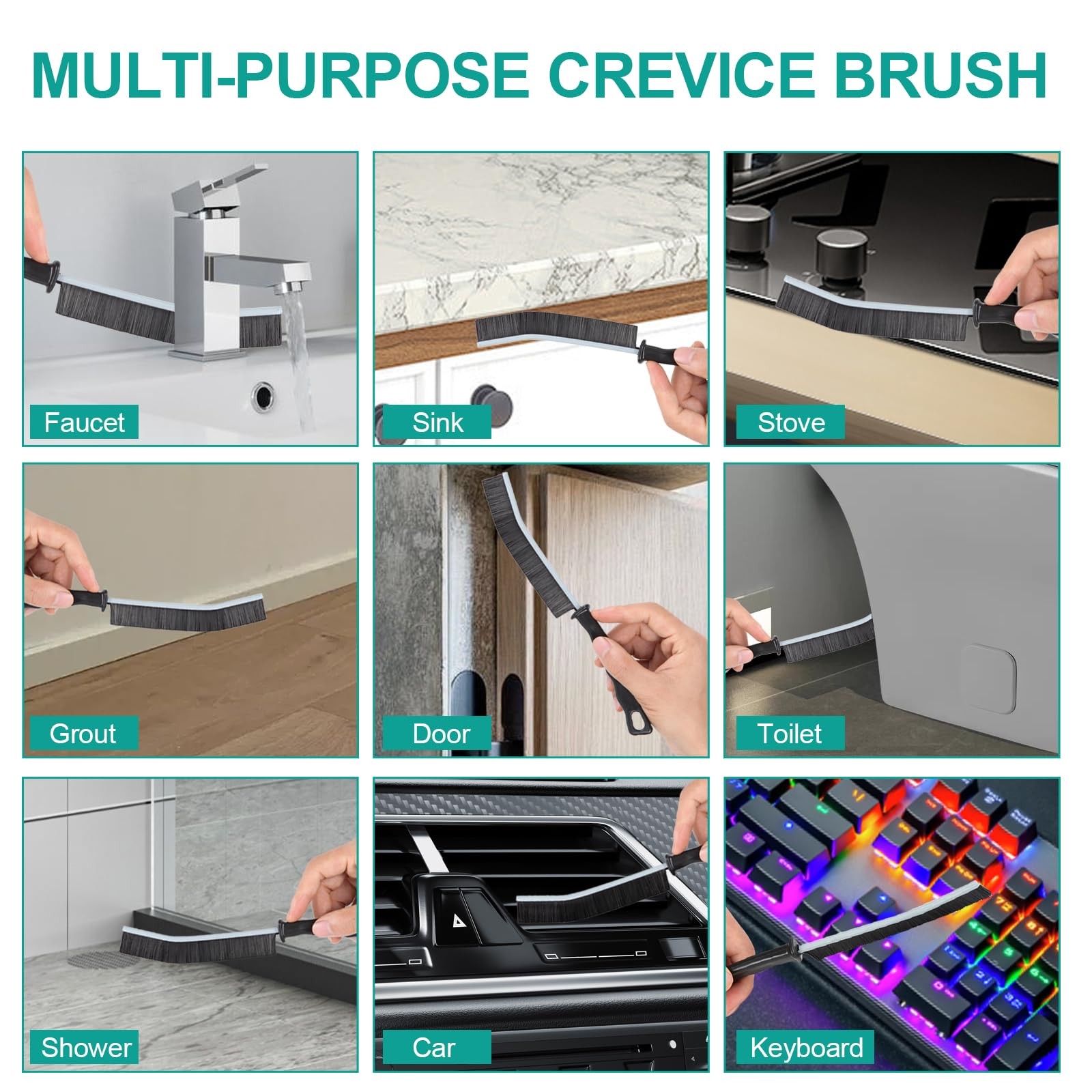 Crevice Cleaning Brush, New Multifunctional Gap Cleaning Brush Tool, Thin 5 pcs