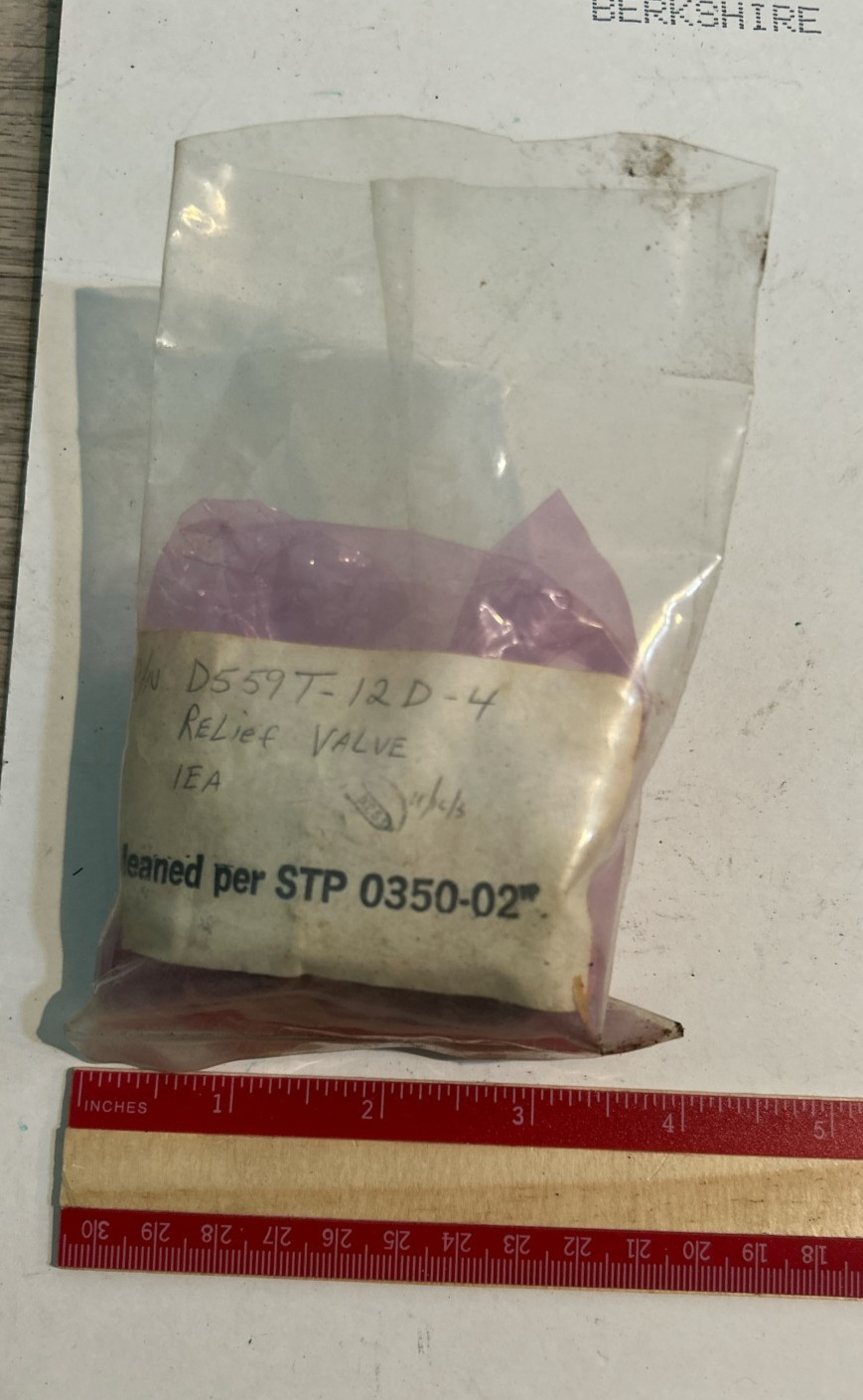 1960S-80S NASA SPACE PROGRAM RELIEF VALVE SEALED IN ORIGINAL PACKAGE A