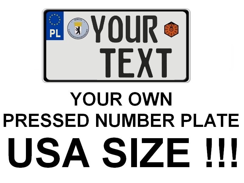 Customized European Union Car Euro license plate Polish Poland USA SIZE !!!!!!!