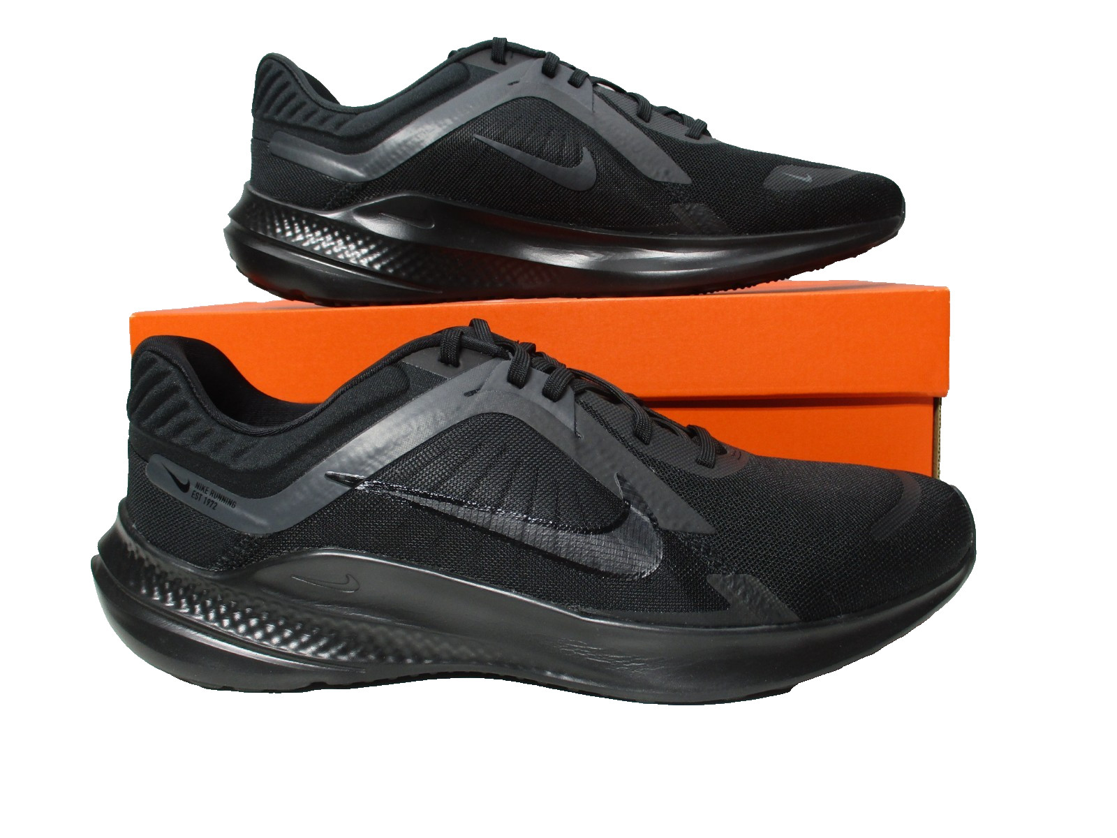 Nike Quest 5 Running Shoes Black Smoke Grey Mens Sz 10.5