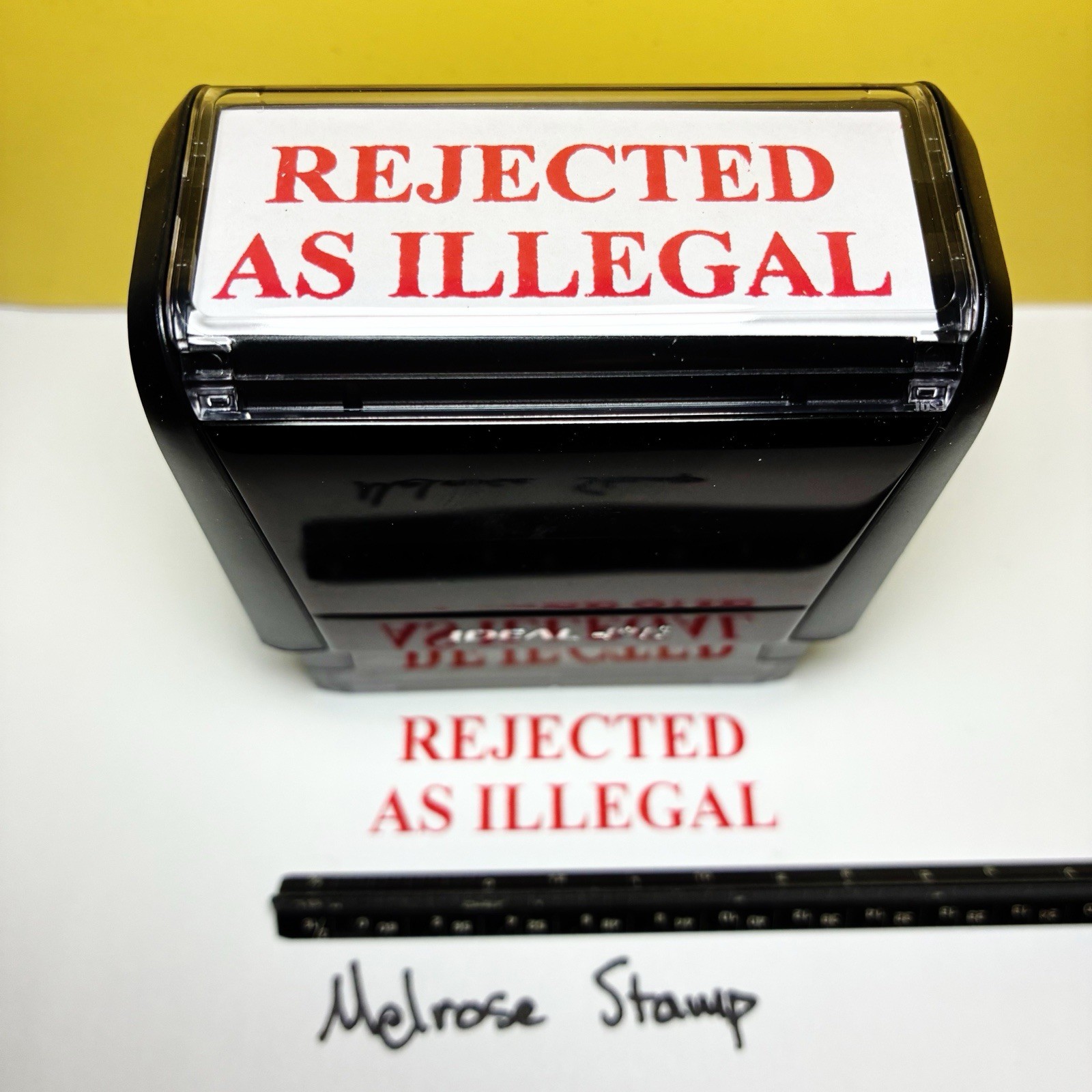 Rejected As Illegal Rubber Stamp Red Ink Self Inking Vote Ballot