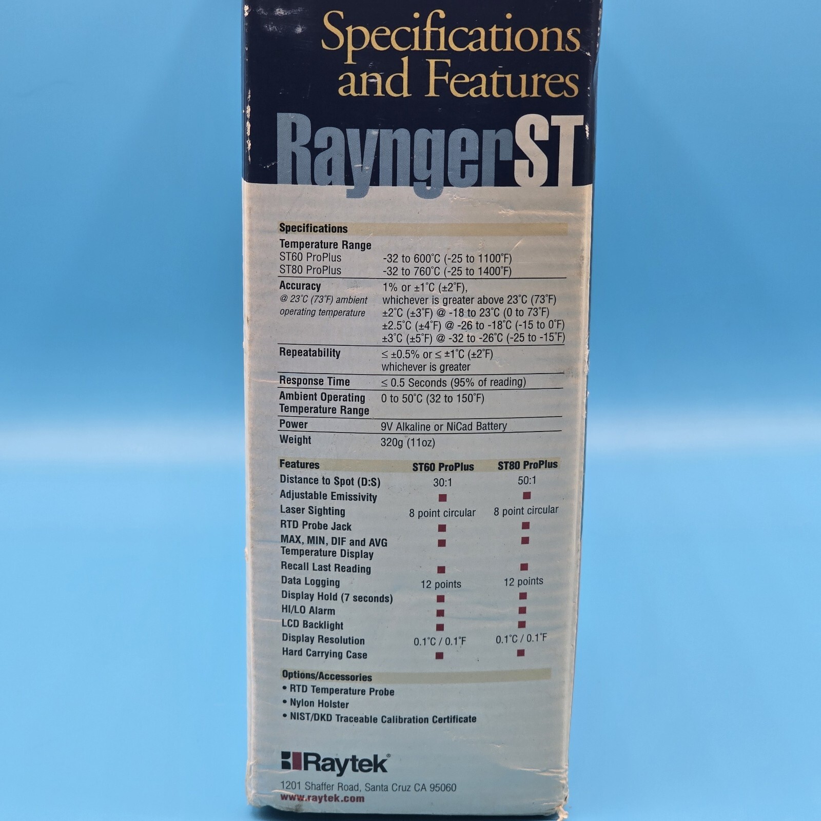 RAYTEK RAYNGER ST-60-IS ProPlus Enhanced NONCONTACT THERMOMETER
