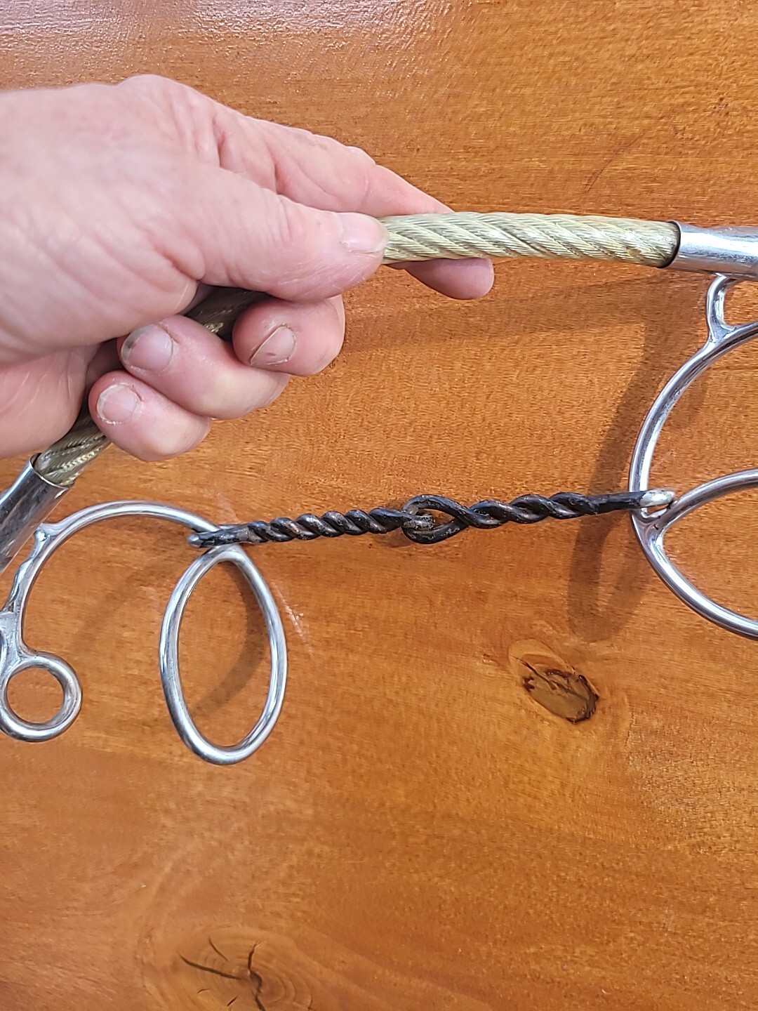 Half C Twisted Snaffle Rope Nose Combo New