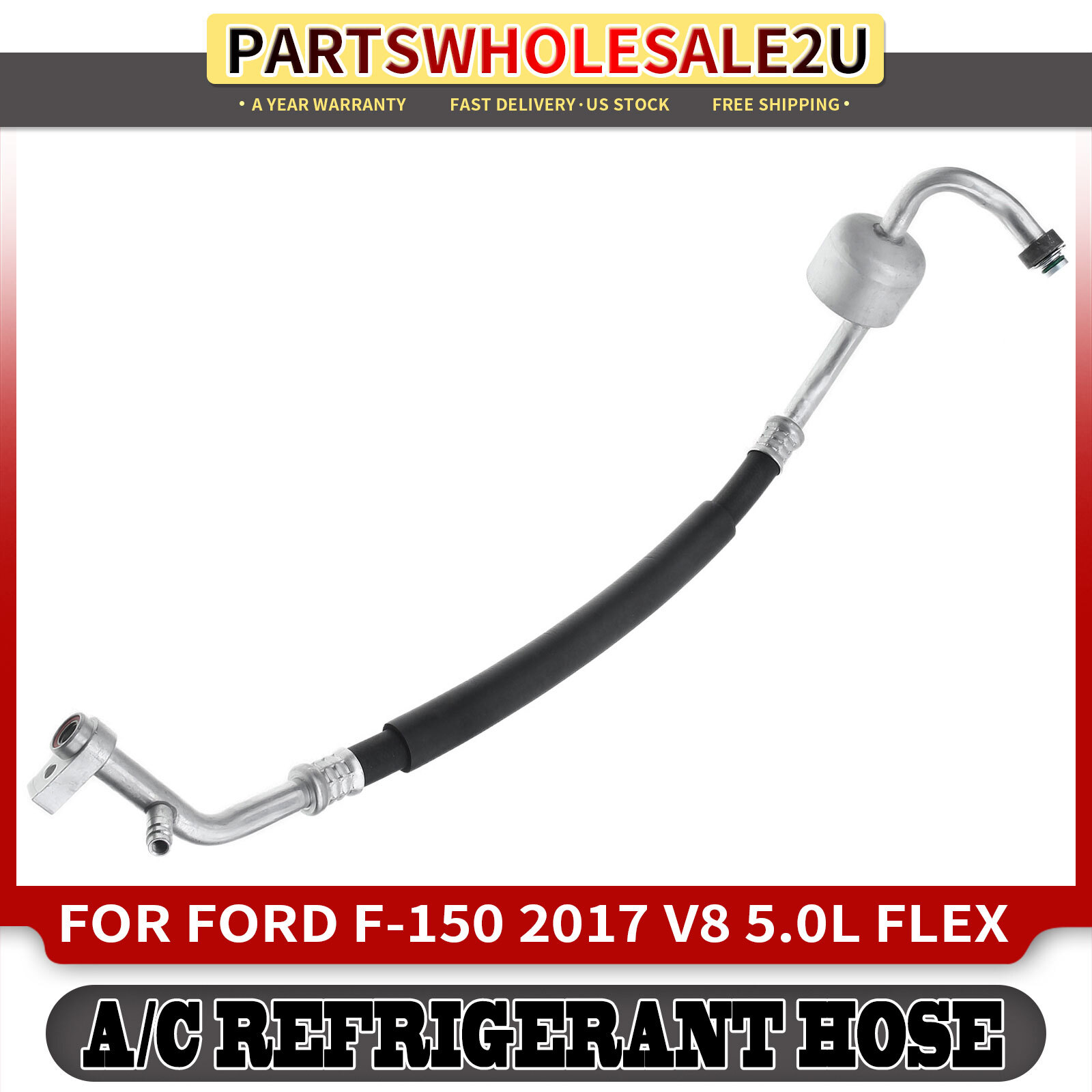 1x New AC A/C Hose Suction Line Assembly for Ford F-150 2017 V8 5.0L HL3Z19867Q