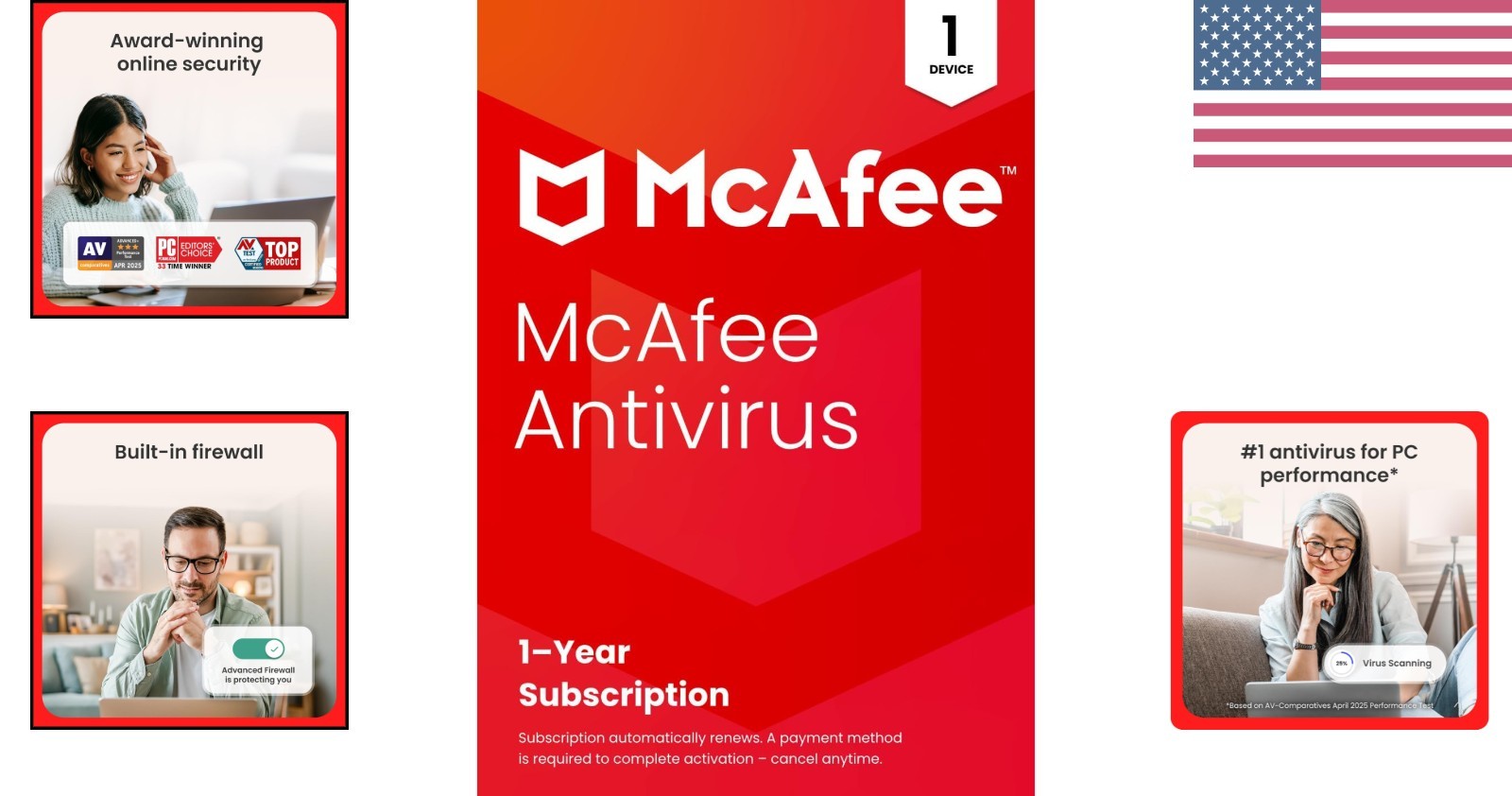 Antivirus 1-Device | Real-Time Protection & 1- Subscription