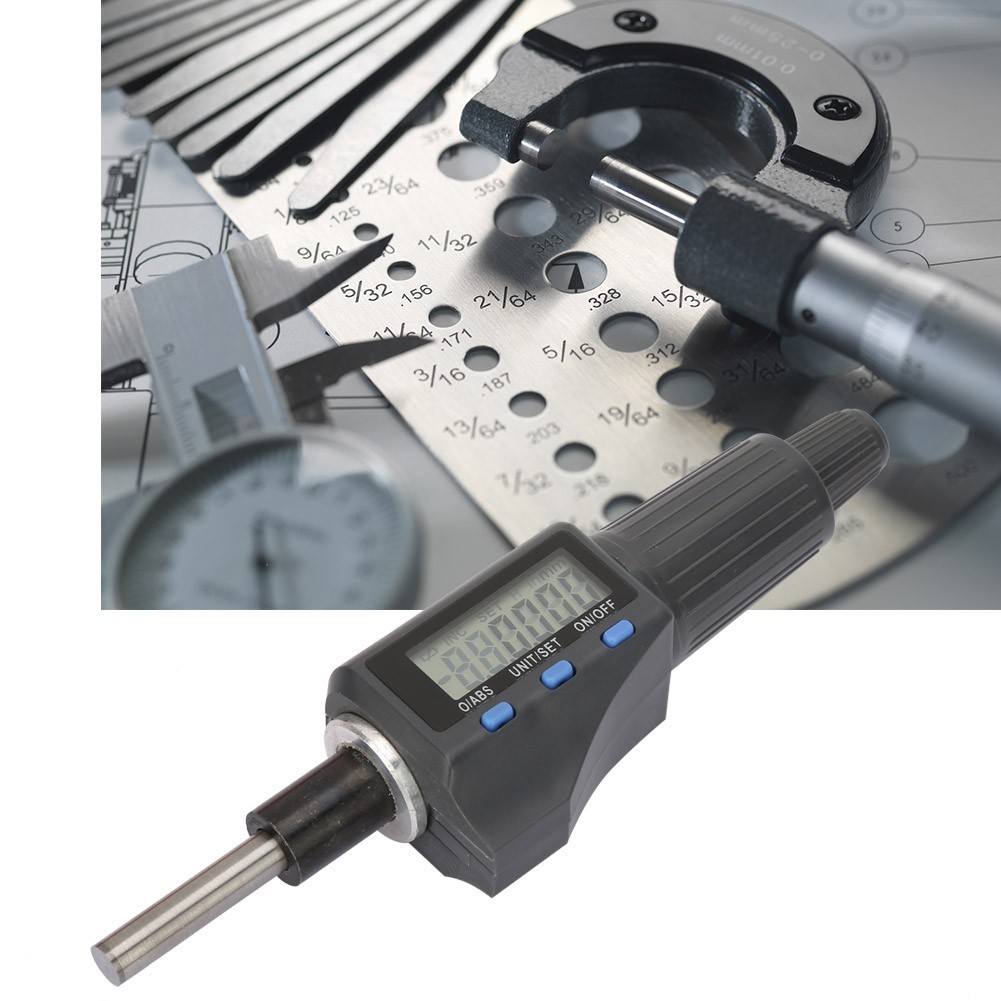 0-25mm Digital Micrometer Head 0.001mm Electronic Micrometer Head Support