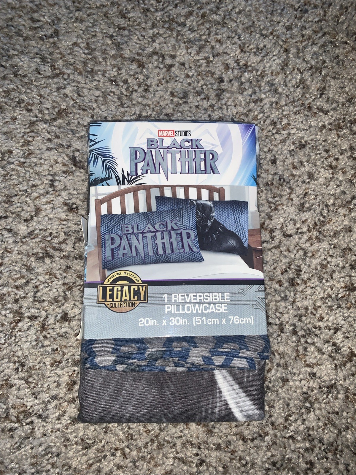 Marvel Black Panther Reversible Pillow Case 20”x30”